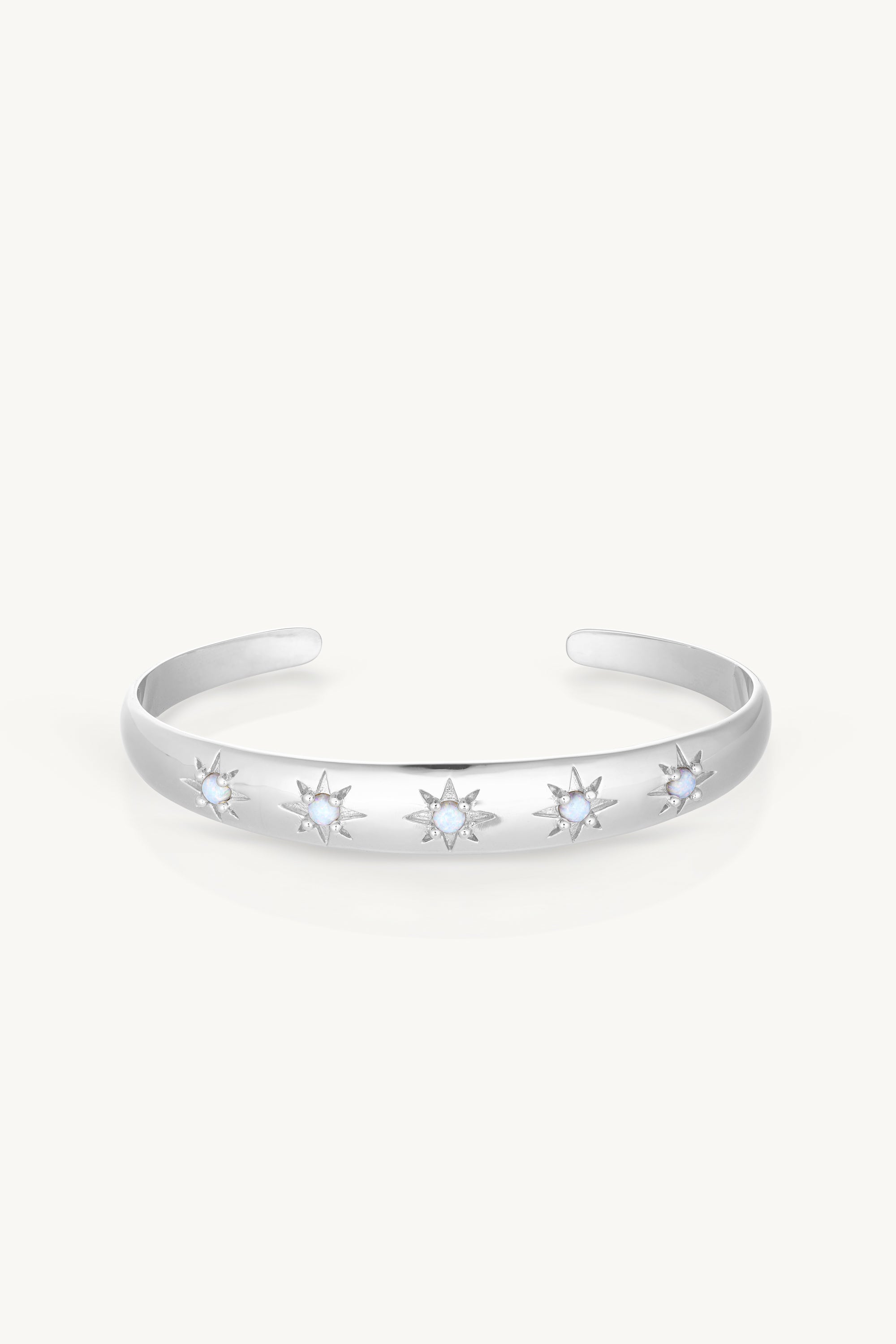Alina Silver Cuff Bracelet - Elegant Sterling Silver Bangle for Women - Perfect for Parties, Weddings & Everyday Wear
