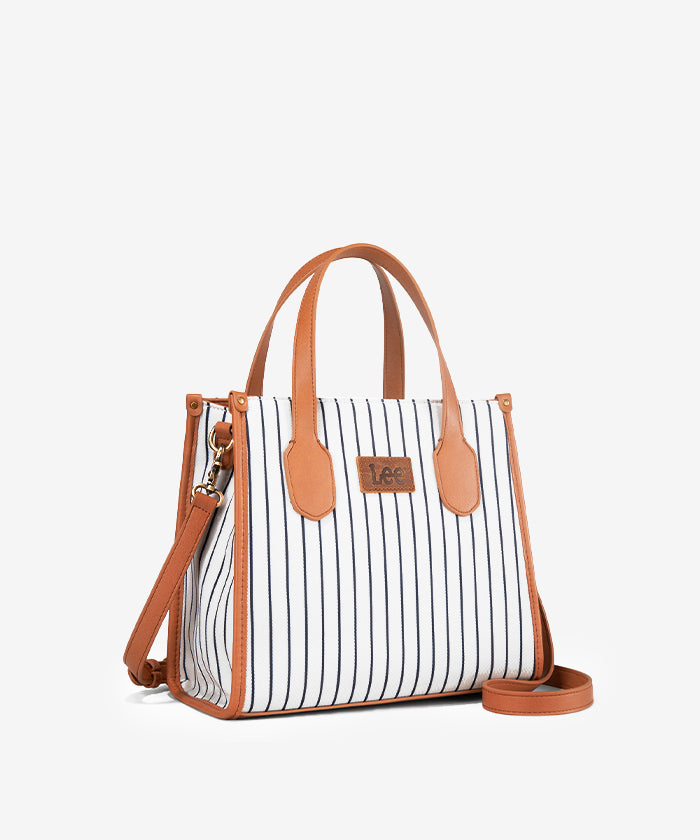 LEE Striped Canvas Tote Bag for Women - Durable & Stylish Large Shoulder Bag - Perfect for Shopping, Beach, Work & Travel Accessories