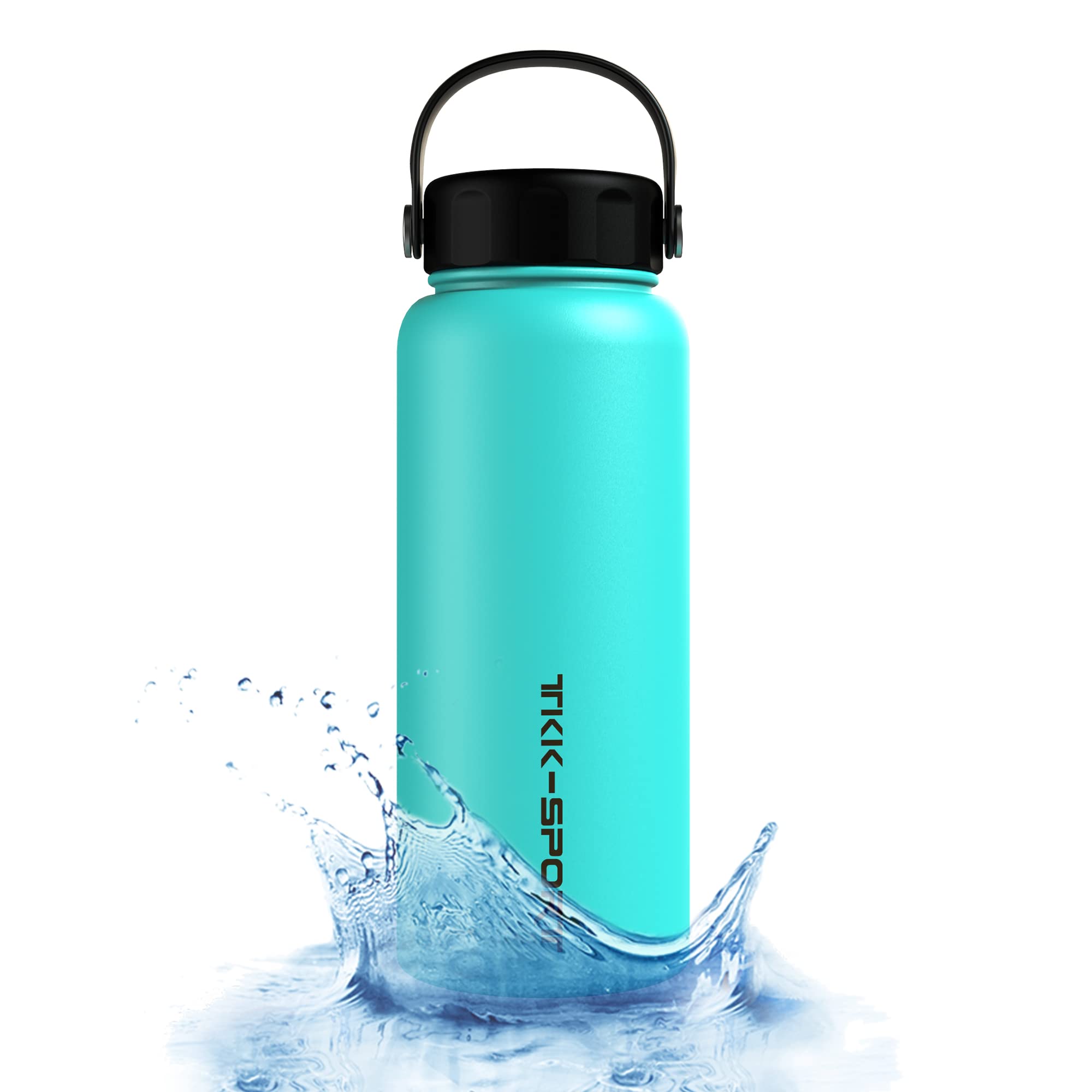 **32 Oz Stainless Steel Insulated Water Bottle - Thermos Double Wall, BPA Free, Sweat-Proof, Wide Mouth (Blue) - Perfect for Gym, Hiking, Travel & Outdoor Activities**