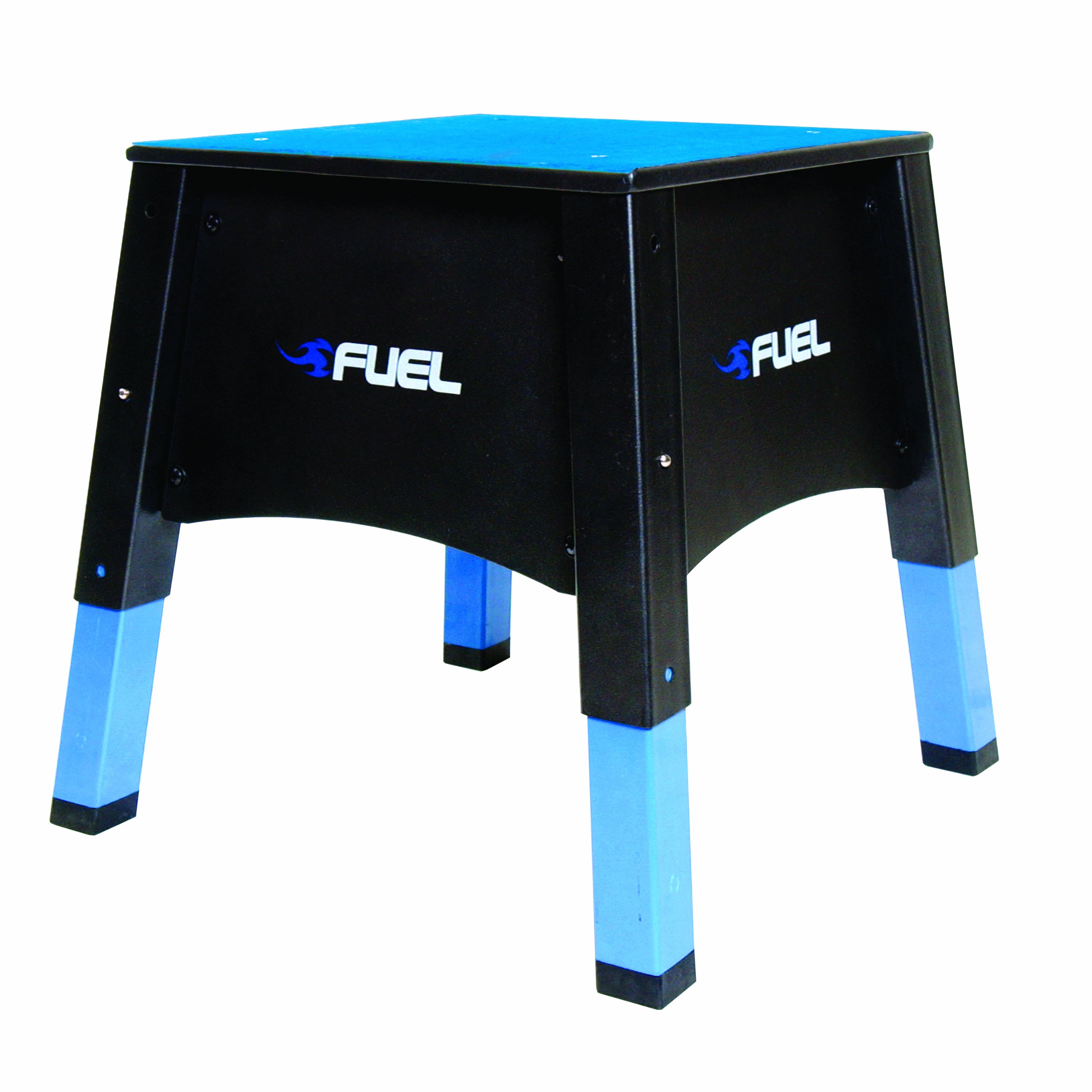 Fuel Pureformance Adjustable Plyometric Jump Box - Blue & Black for CrossFit, HIIT, and Home Gym Workouts