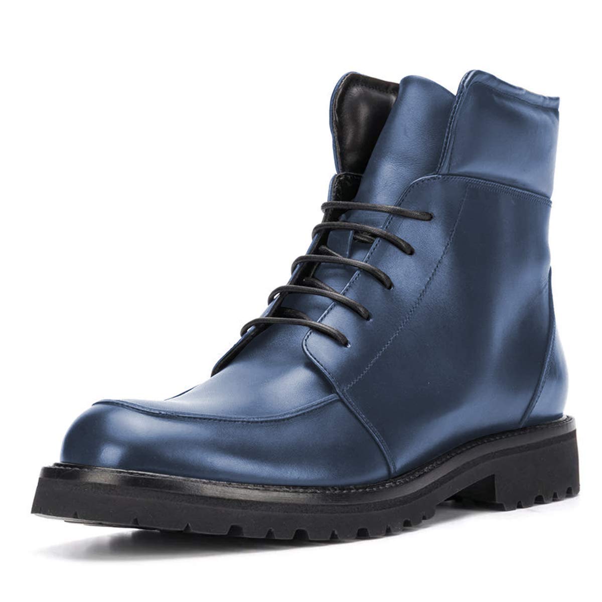 YDN Women's Chunky Lug Sole Combat Ankle Boots - Classic Round Toe Lace-Up Dress Booties with Low Heel | Perfect for Casual Outfits, Street Style & Fall/Winter Fashion