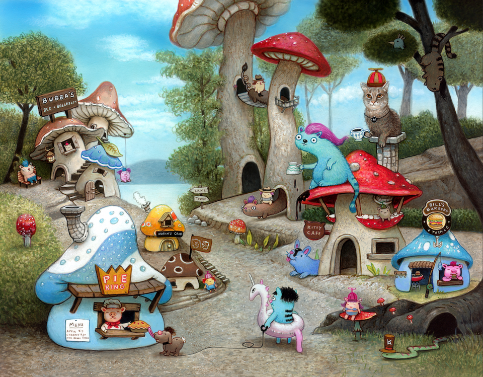 Artifact Wooden Puzzles - Shroom Town | Eco-Friendly Wooden Jigsaw Puzzles for Adults & Kids | Perfect for Family Game Night & Educational Play