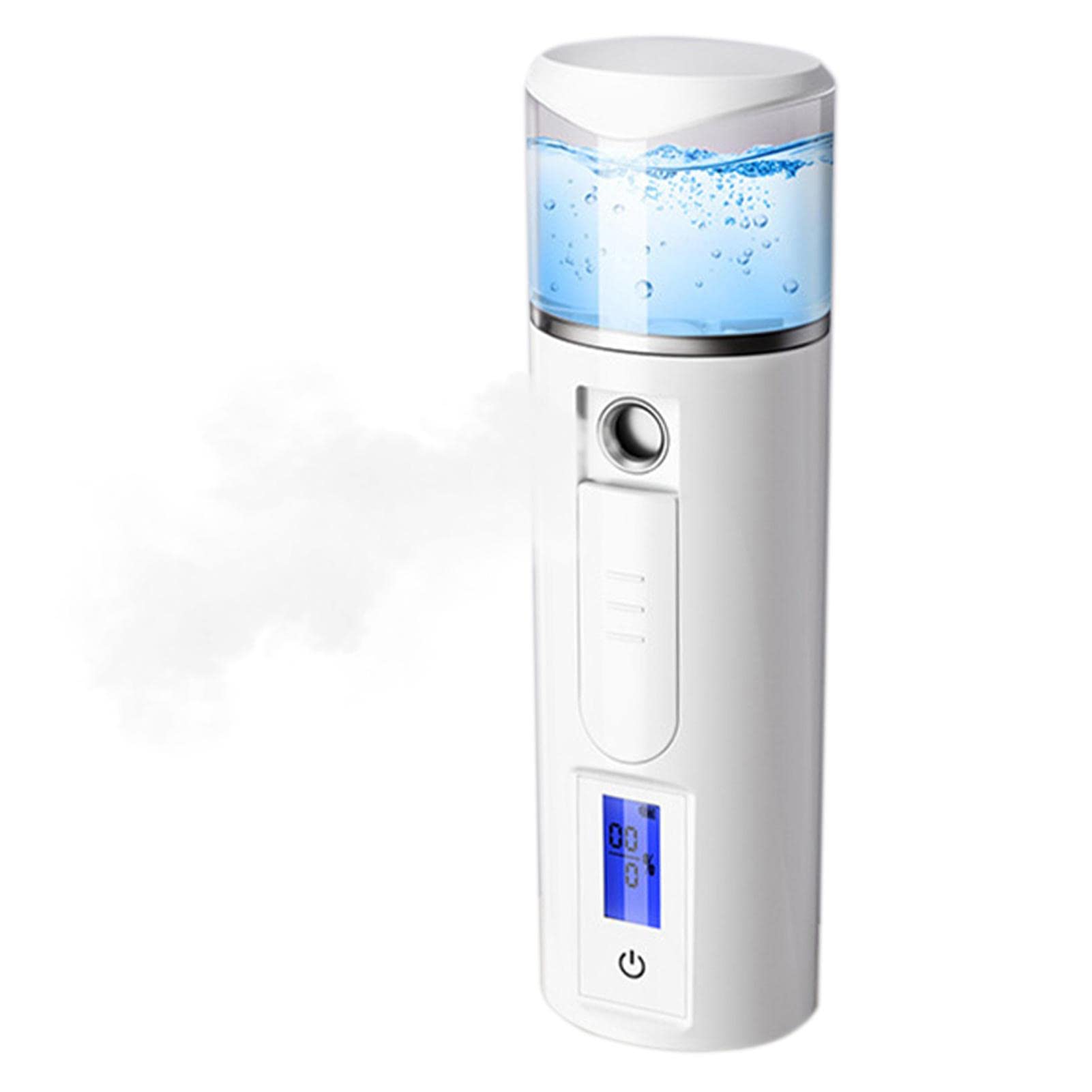 Clomuzi Rechargeable Facial Mist Sprayer - Hydrating Handheld Skin Care Device with Skin Analysis | Portable Face Steamer for Lash Salon, Makeup & Skincare | Perfect for Home Spa, Travel & Professional Beauty Treatments