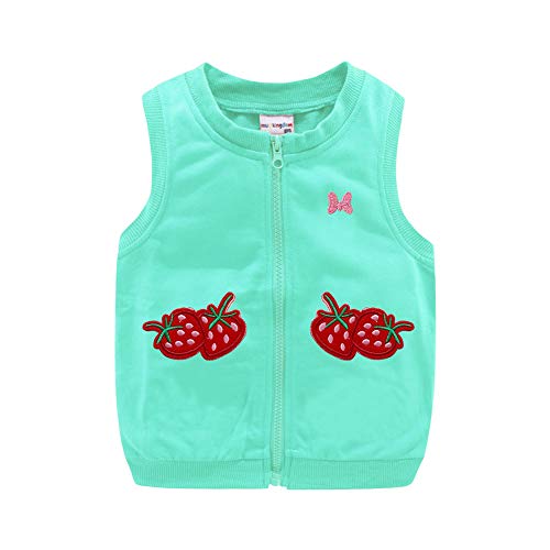 LittleSpring Kids Cartoon Vest Jacket with Zipper - Lightweight Spring & Fall Outerwear for Boys and Girls - Perfect for School, Playdates & Outdoor Adventures