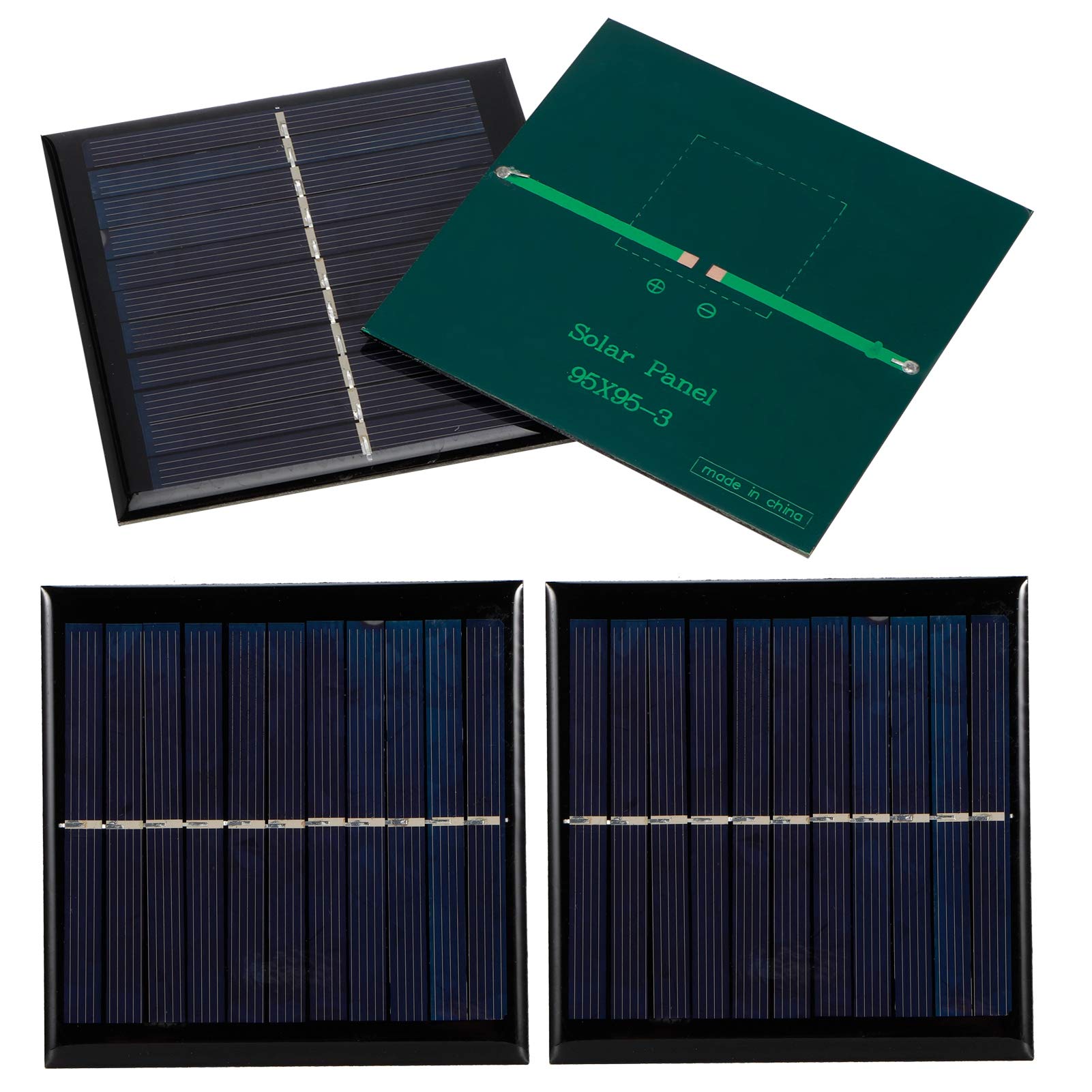 High Efficiency 1W 5.5V DIY Solar Panel Kit - 4pcs 95x95mm Micro Solar Cells with 95% Conversion Rate for Science Projects, Outdoor Charging & Renewable Energy Experiments