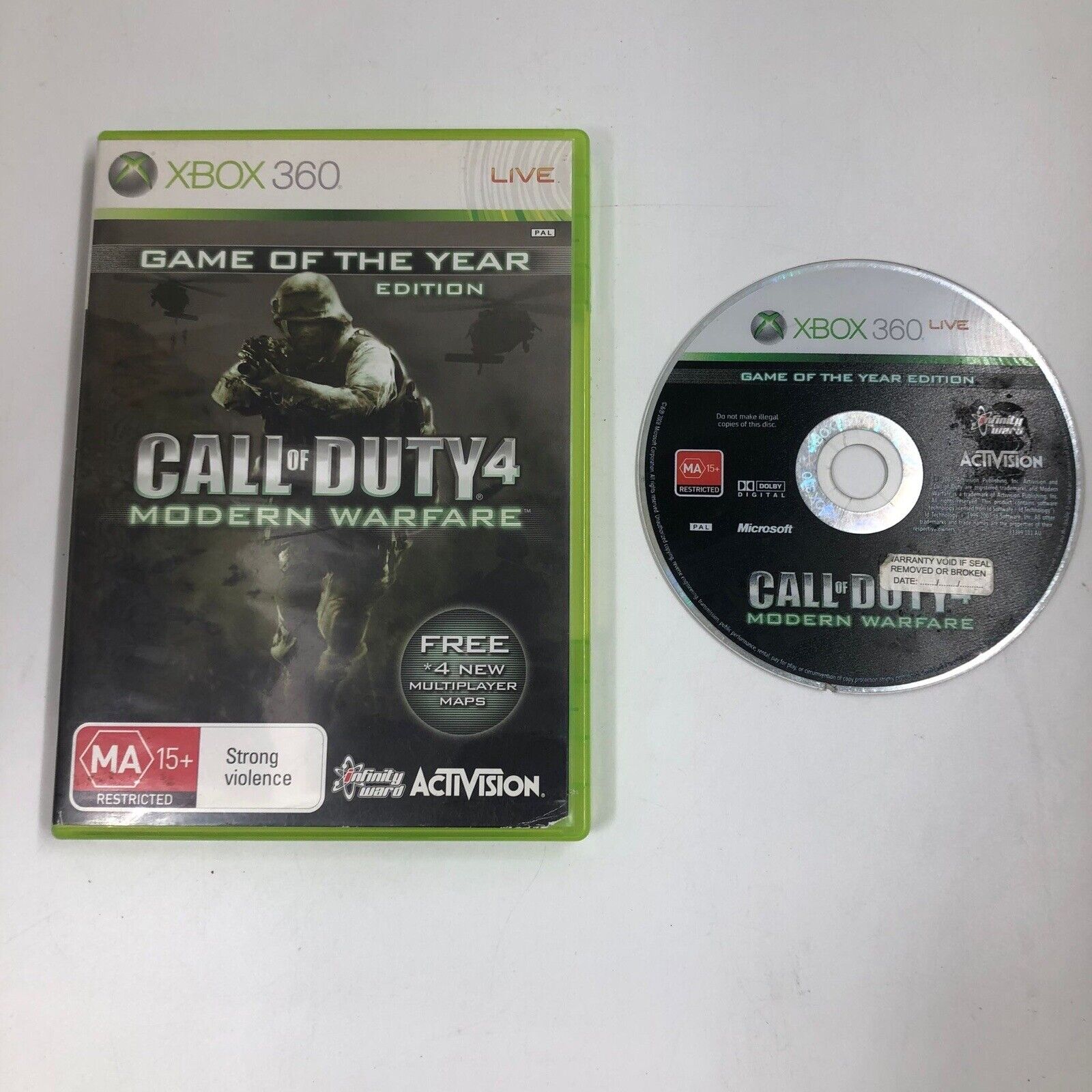Call of Duty 4: Modern Warfare - Xbox 360 Game (PAL Version) | First-Person Shooter Video Game for Action & Adventure Lovers | Perfect for Gaming Nights & Competitive Play