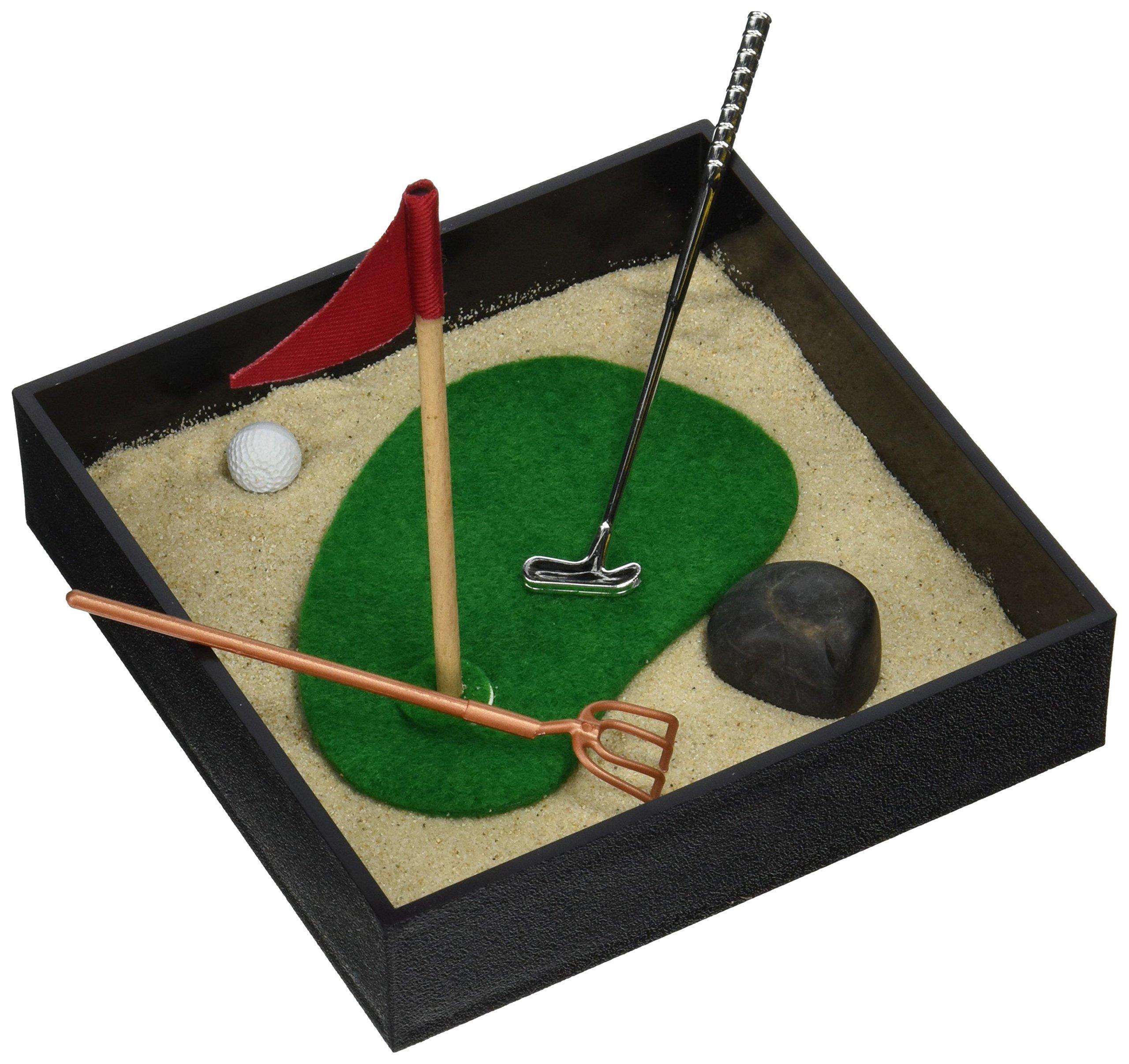 Executive Mini Sandbox Golf Set - Portable Putting Green for Office & Home Practice | Perfect for Indoor Golf Training, Backyard Games & Corporate Gifts