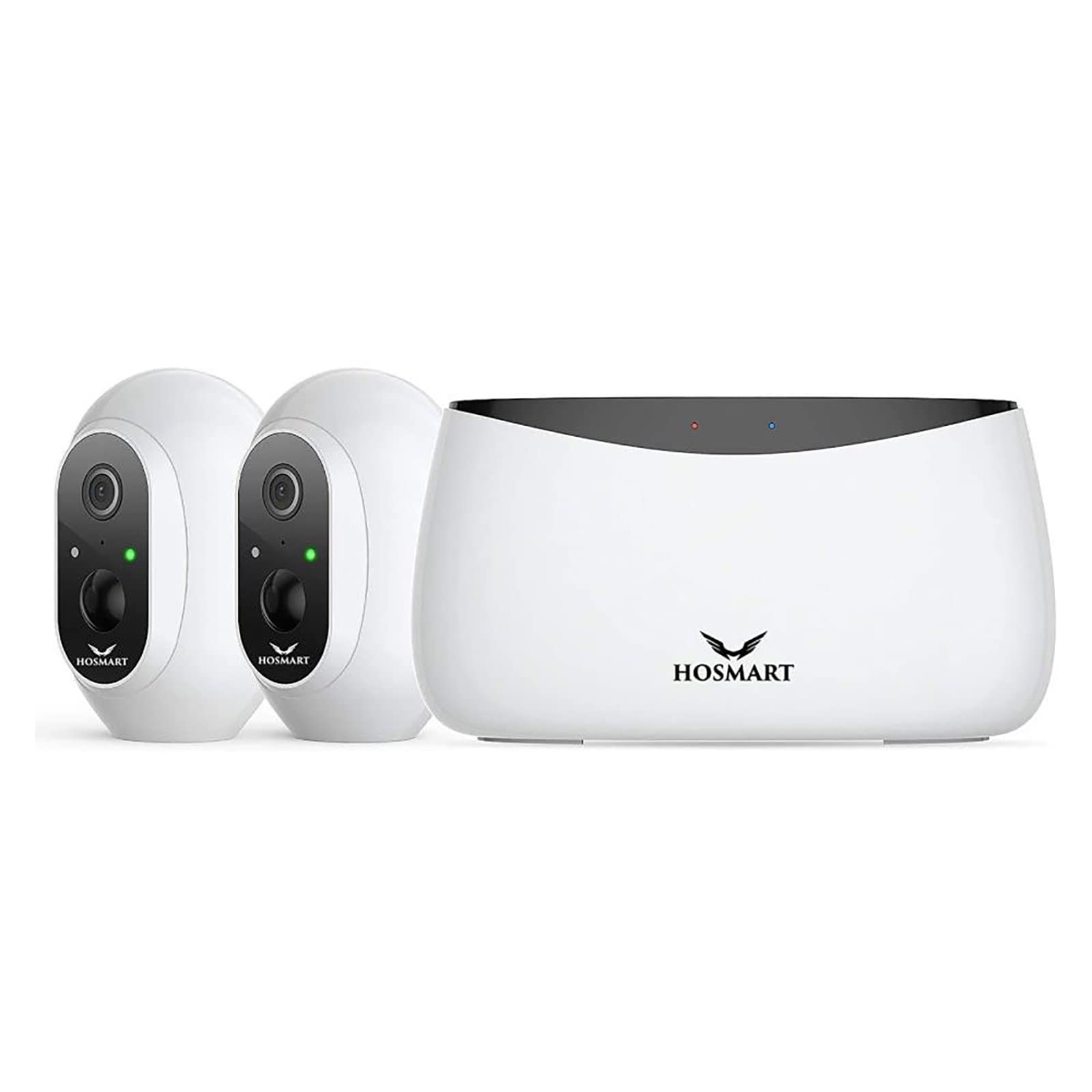 HOSMART Wireless Home Security Camera Indoor Outdoor - 1080P HD Night Vision, Motion Detection, Smartphone Alerts, Two-Way Audio, Weatherproof (2 Camera Kit) for Baby Monitor, Pet Camera & Home Surveillance