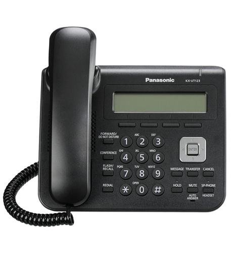 Panasonic KX-UT123-B Business VoIP SIP Desk Phone with HD Voice - Ideal for Office, Call Center & Remote Work Communications
