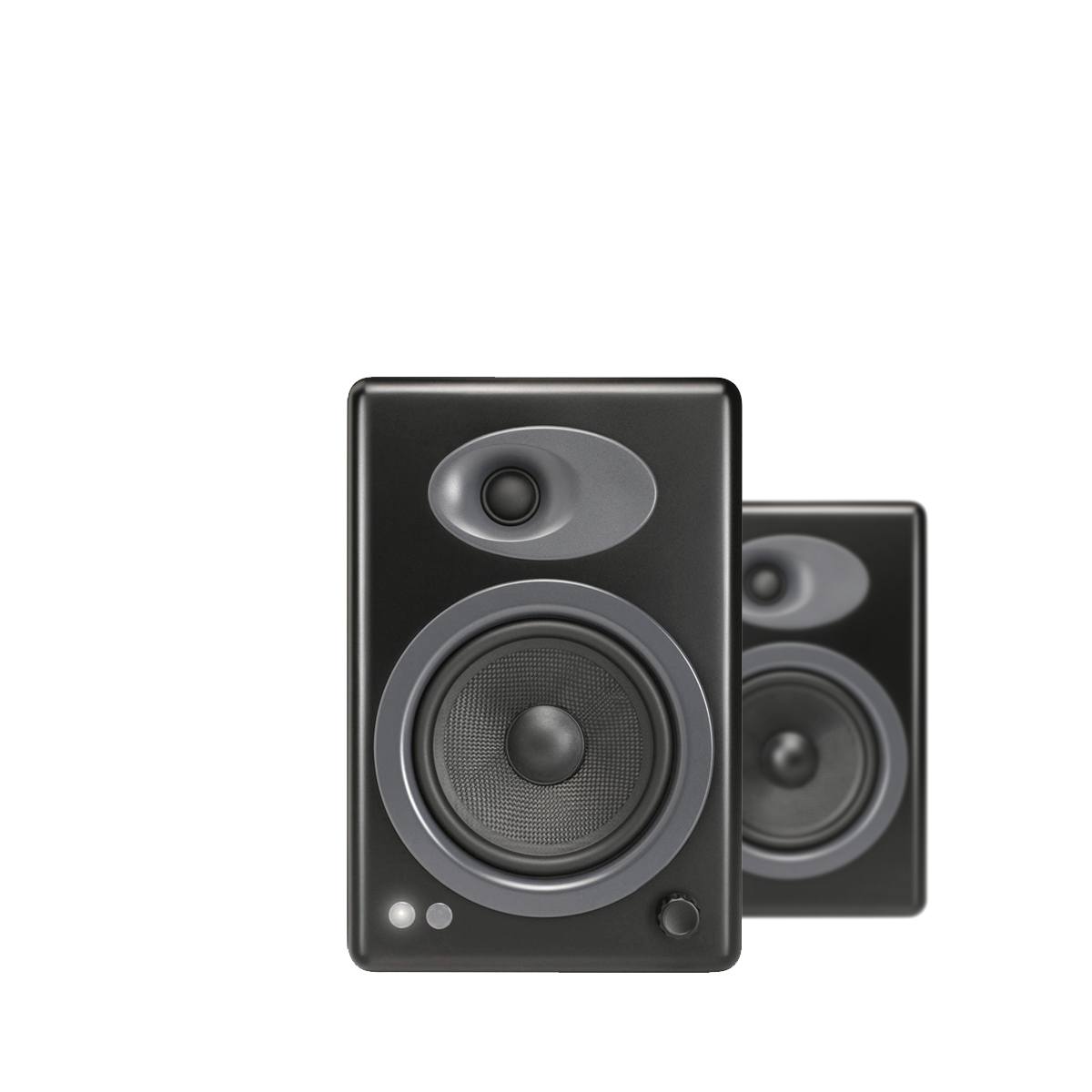 Audioengine A5+ Wireless Powered Bookshelf Speakers - Premium Hi-Fi Sound System (Pair, Satin Black) | Perfect for Home Theater, Music Studio & Office Setup