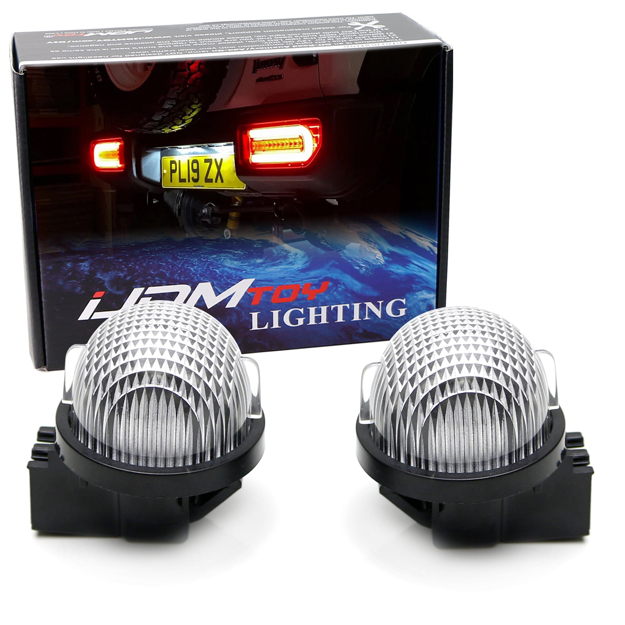 18 SMD White Full LED License Plate Lights for Suzuki Jimny, Grand Vitara, Swift - Bright & Durable Replacement Bulbs for Night Driving & Enhanced Visibility