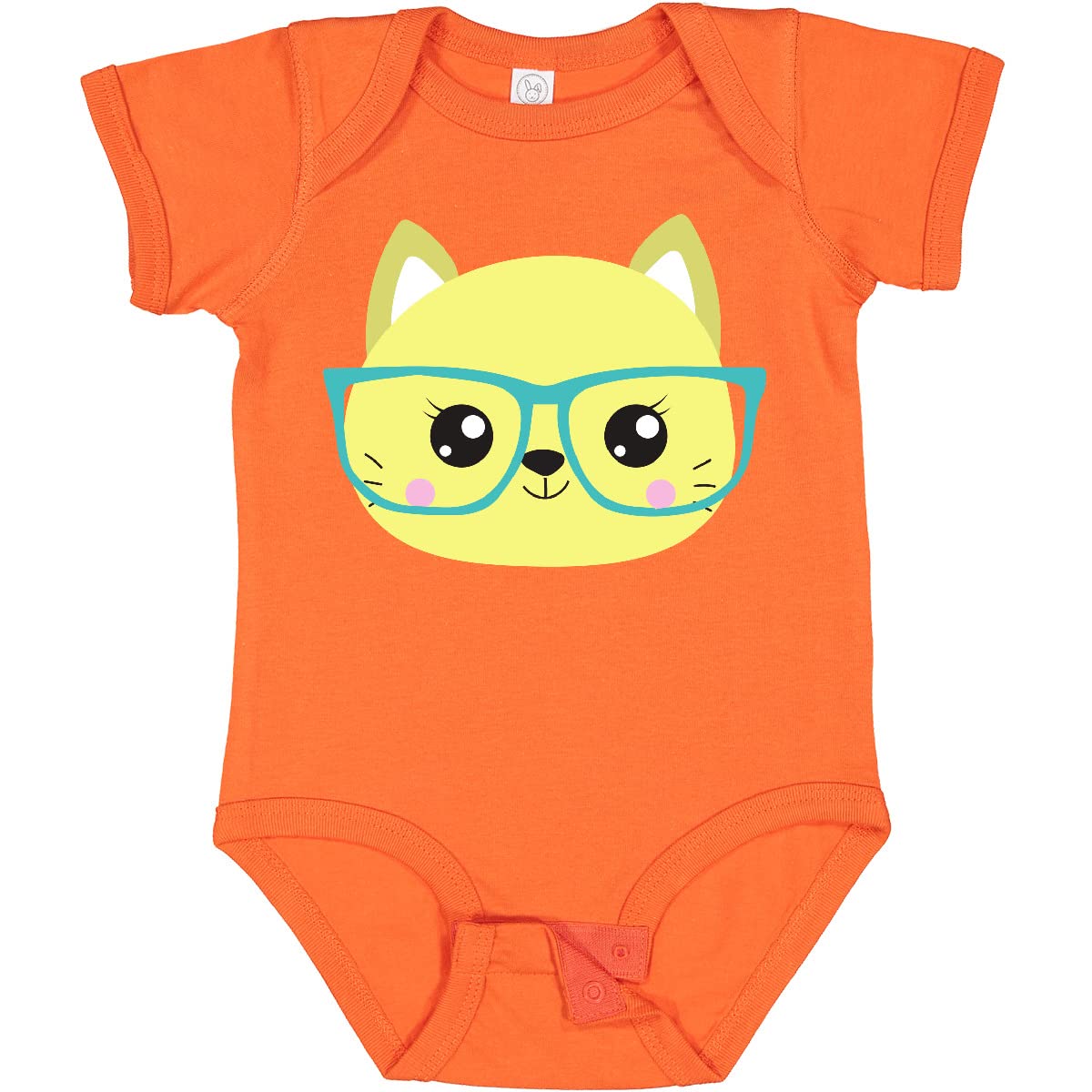 Hipster Cat with Glasses Baby Bodysuit - Cute Kitten Outfit for Photos