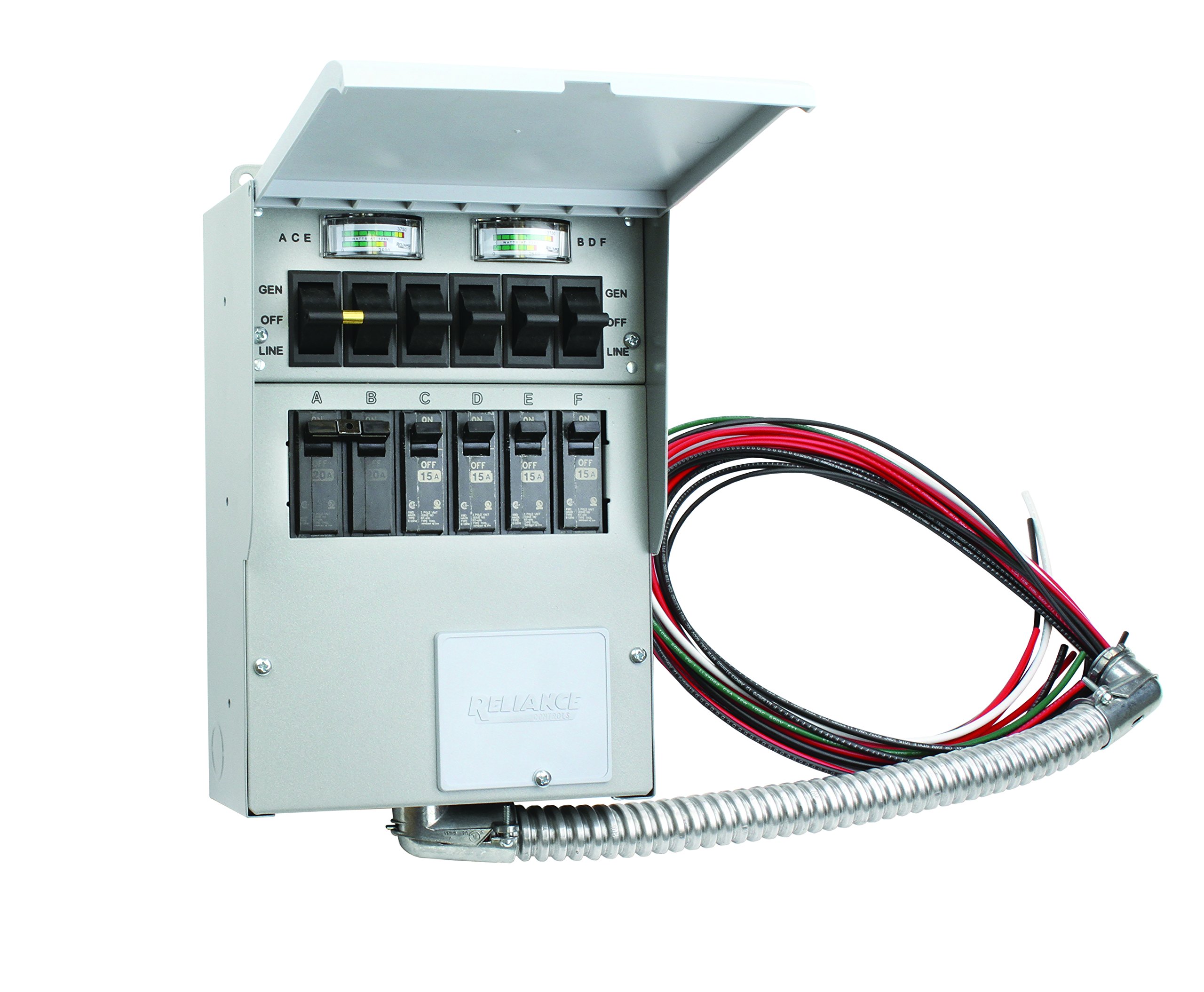 30-Amp 6-Circuit 2 Manual Transfer Switch A306C Pro/Tran2 - Reliable Power Backup Solution for Home & RV Emergency Use