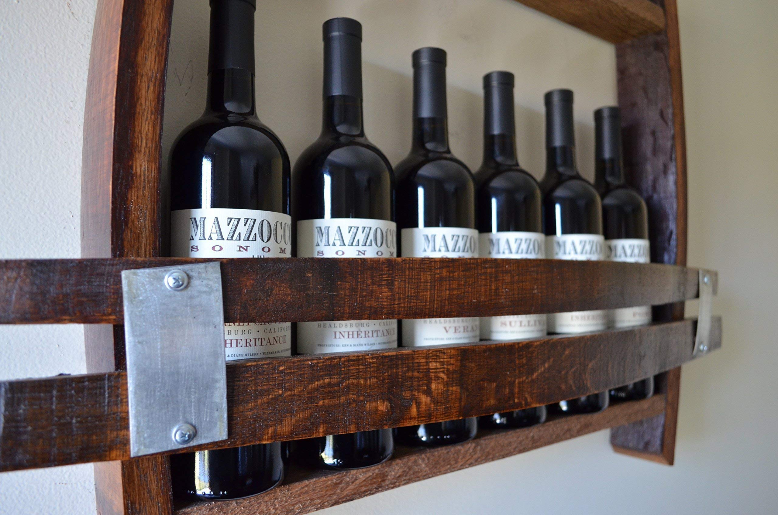 Premium Wooden Wine Barrel Wine Rack - Rustic Home Bar Decor for Wine Storage & Display | Perfect for Cellars, Dining Rooms & Entertaining Spaces
