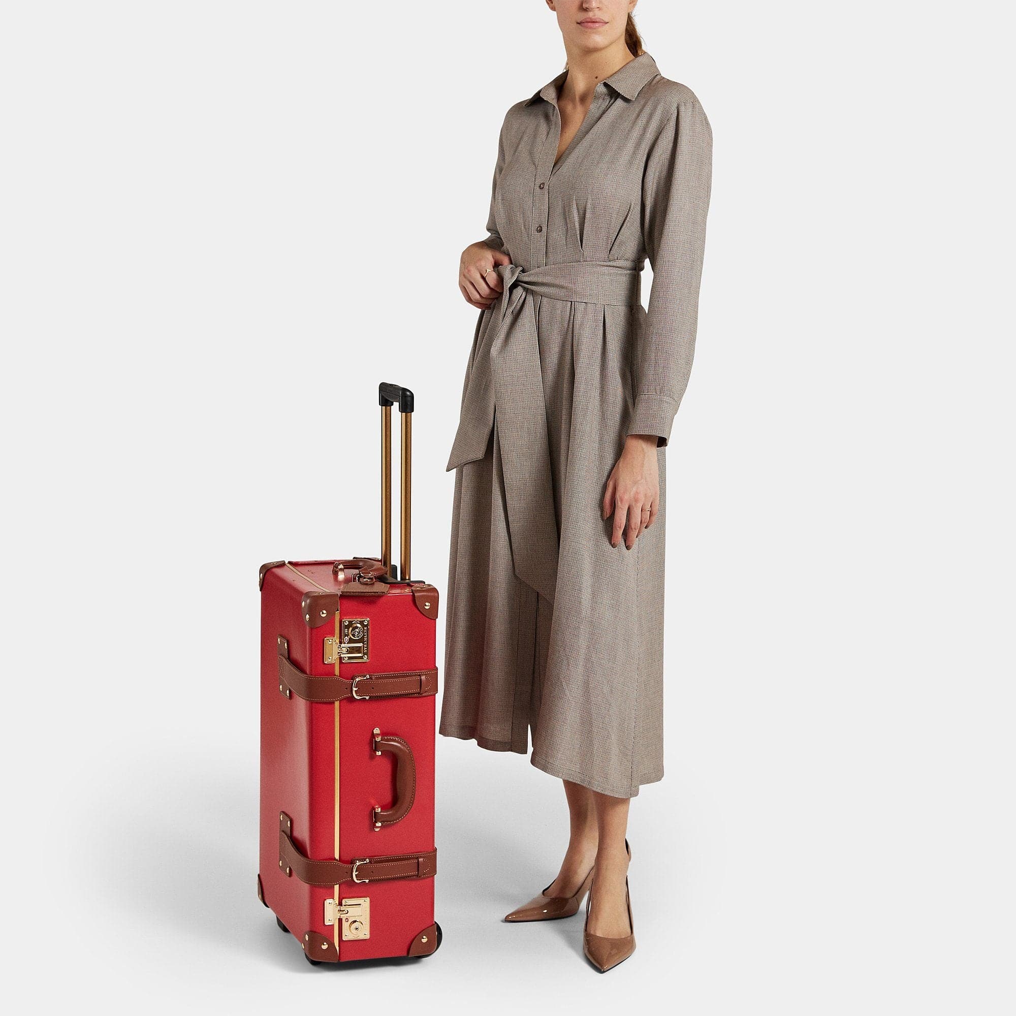 The Diplomat Red Stowaway Travel Bag - Premium Carry-On Luggage for Business Trips & Weekend Getaways