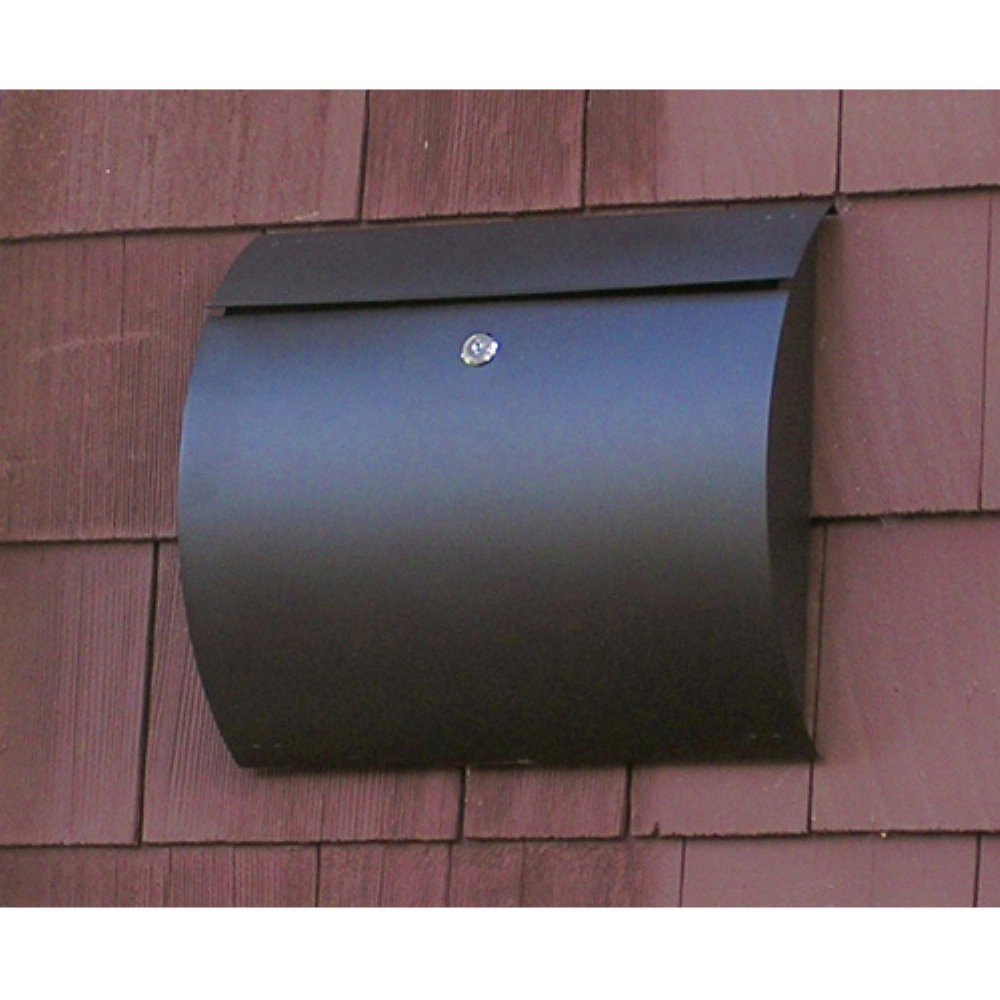Spira Black Wall Mount Mailbox - Secure & Durable Outdoor Mailbox for Home, Apartment, or Office | Weatherproof & Rust-Resistant Design