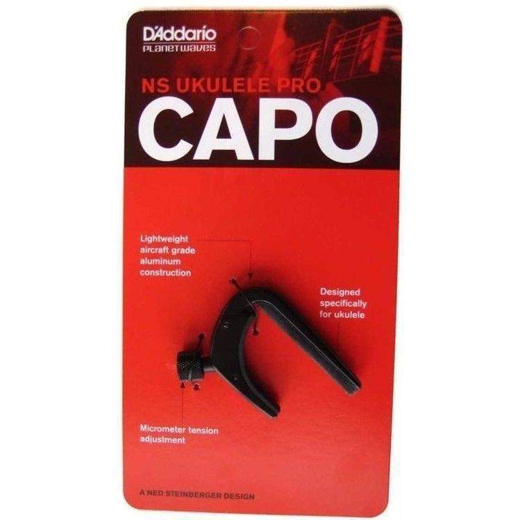 D'Addario Planet Waves NS Ukulele Capo Pro - Premium Ukulele Capo for Easy Chord Changes - Perfect for Live Performances, Studio Recording & Practice Sessions