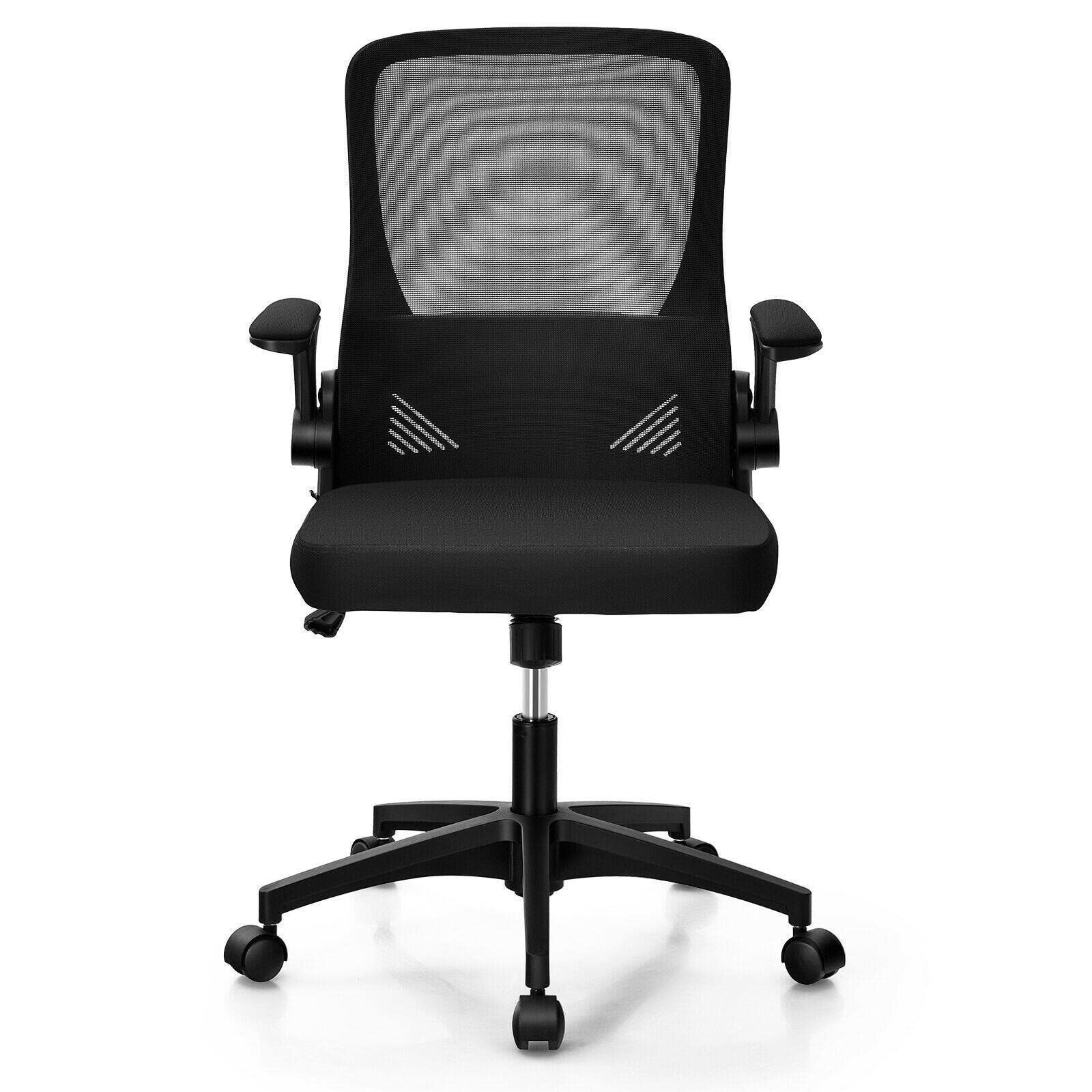 Ergonomic Mesh Office Chair with Adjustable Height & Foldable Backrest - Swivel Computer Desk Chair for Gaming, Home & Office Use - Comfortable Rolling Chair for Long Hours of Work or Play