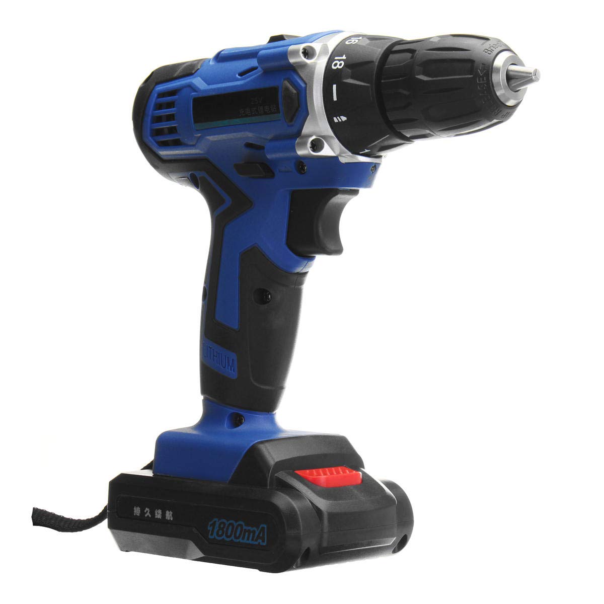 25V Rechargeable Cordless Drill - Lithium-Ion Power Screwdriver with 2 Batteries & 1 Charger - Perfect for DIY Projects, Home Repairs, and Professional Construction Work