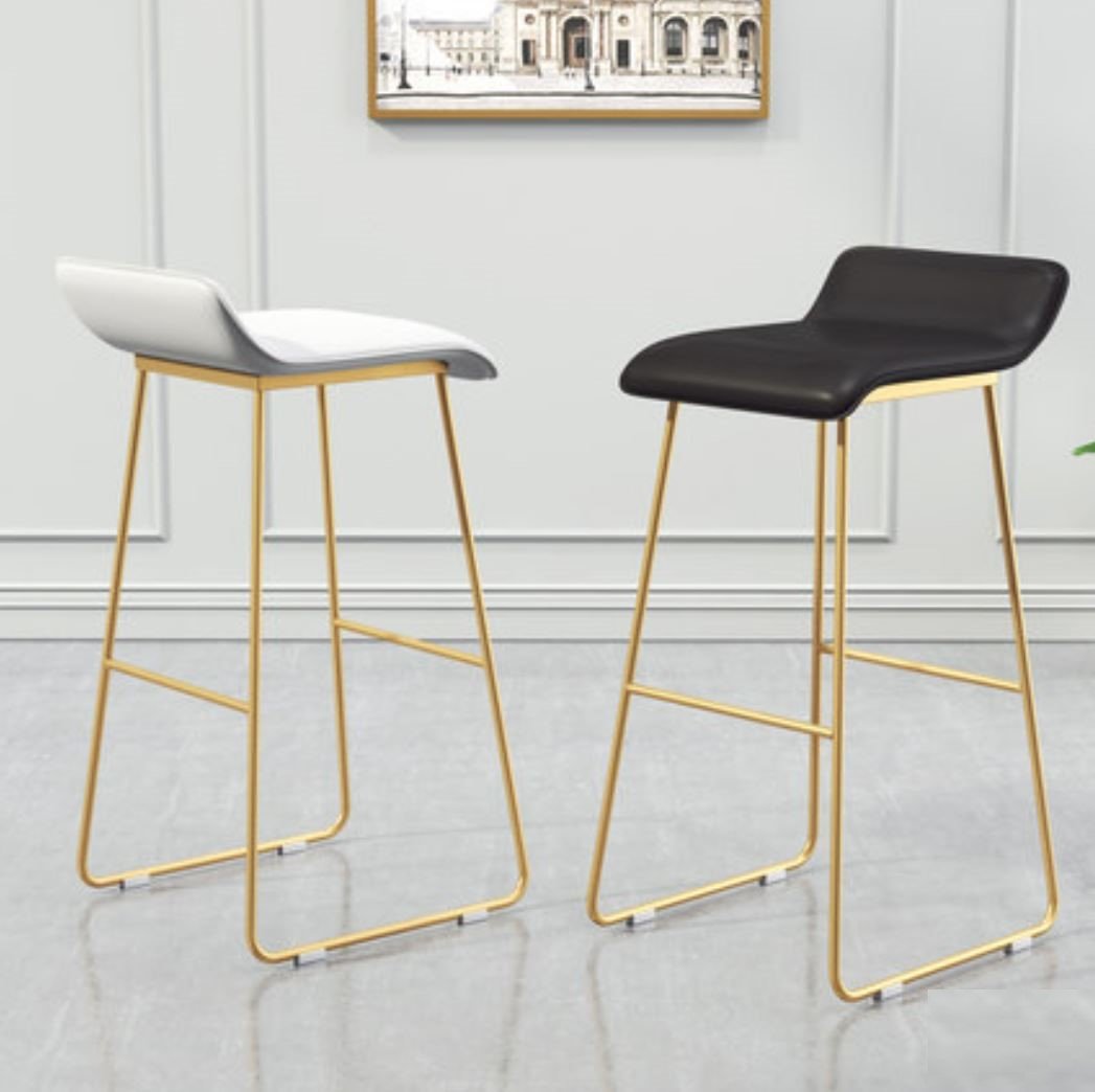 Modern Cafe Bar Stool - Adjustable Height Pub Stool with Backrest, Comfortable & Durable for Home Kitchen, Coffee Shop, Restaurant & Lounge Use