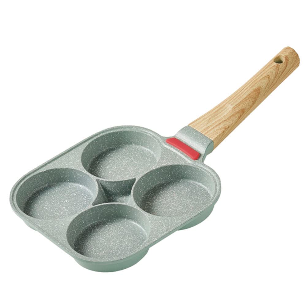 Non-Stick 4-Cup Egg Frying Pan - Thickened Omelet & Pancake Pan for Perfect Breakfast - Ideal for Cooking Eggs, Steak, Ham - Durable Kitchen Cookware for Home & Restaurant Use
