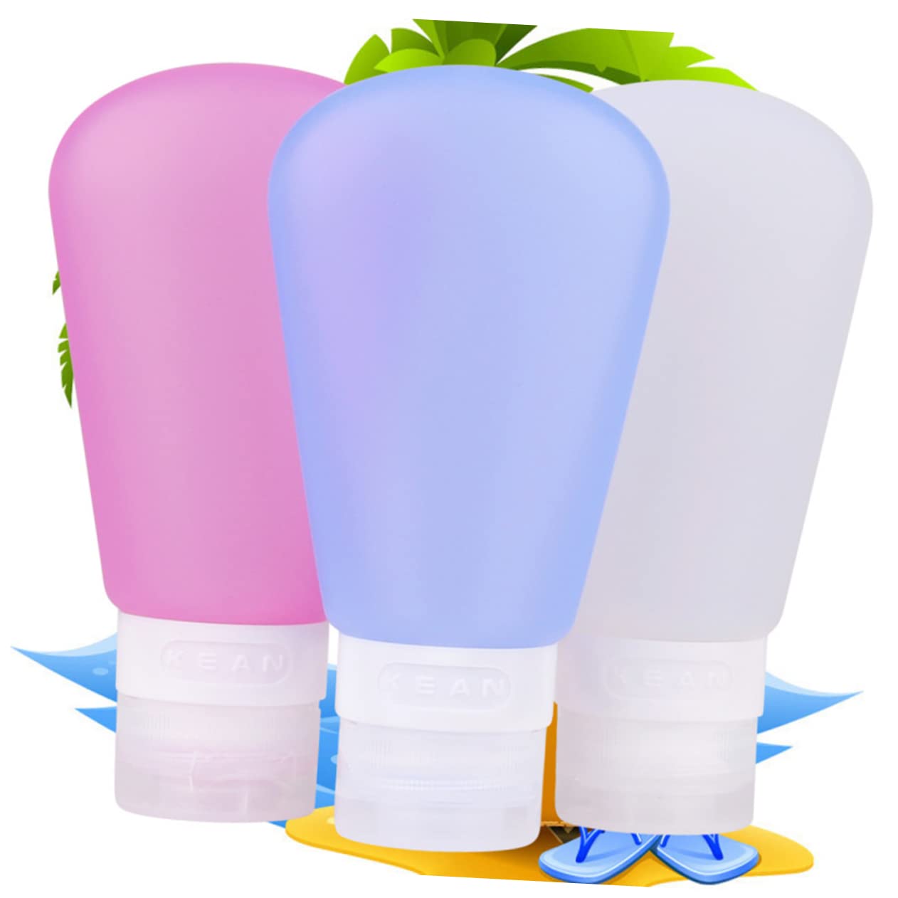 FRCOLOR 89-Piece Leakproof Travel Bottle Set - Refillable Shampoo, Lotion & Cosmetic Containers for Toiletries - Perfect for Airplane Carry-On, Gym, Camping & Vacation Essentials