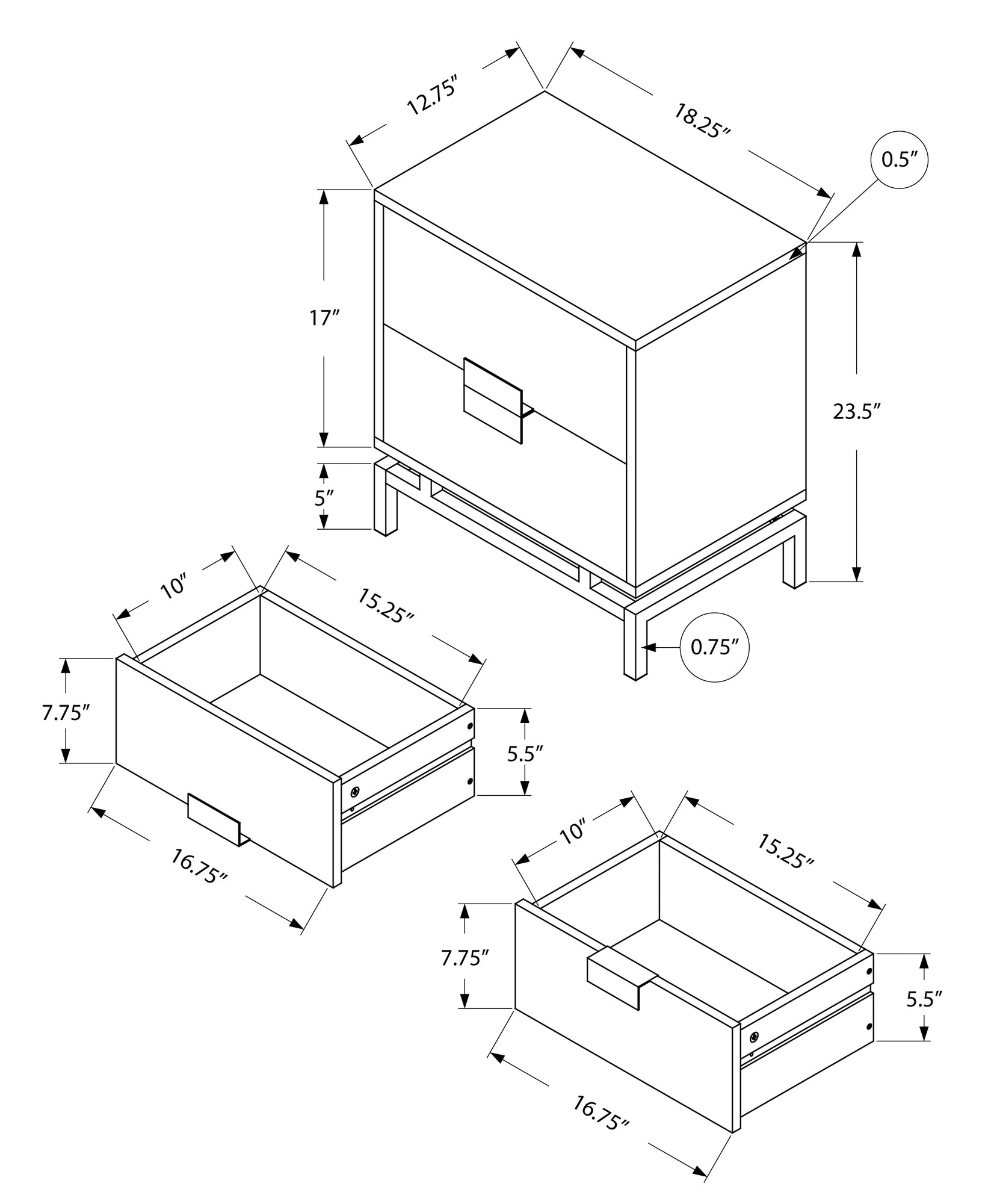 Modern Accent Table 24