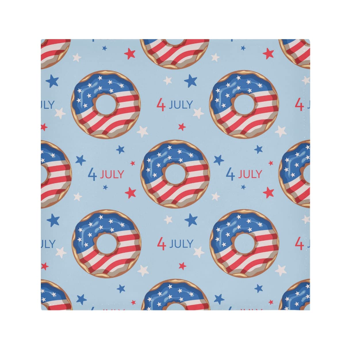 Qilmy American Flag Cloth Napkins - Set of 1 Soft, Comfortable & Washable Polyester Table Napkins (20x20 Inch) for Home, Restaurant, Wedding & Party Decor | Patriotic Dining, 4th of July Celebrations & Everyday Meals