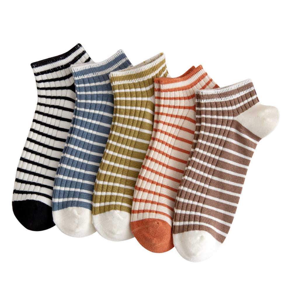 Women's Athletic Crew Socks - No Show Ankle Socks for Women & Teens - 2/3/4/5 Pack Mixed Colors & Patterns - Perfect for Running, Gym & Casual Wear