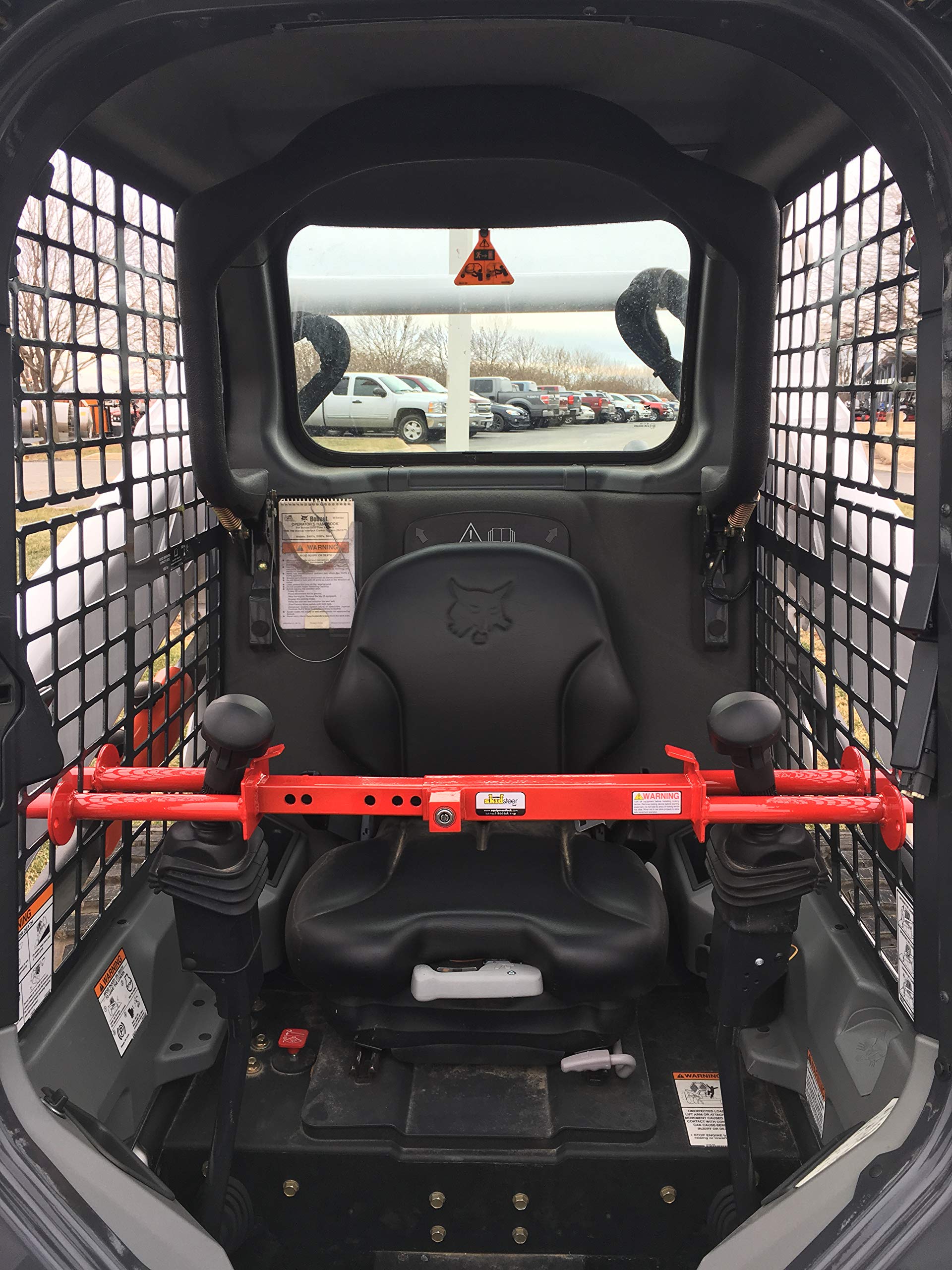 SSL Equipment Lock - Heavy Duty Powder Coated Steel Skid Steer Lock | Anti-Theft Drive Control Security Device | Skid Steer Cab Accessories | Perfect for Construction Sites & Farm Equipment Protection