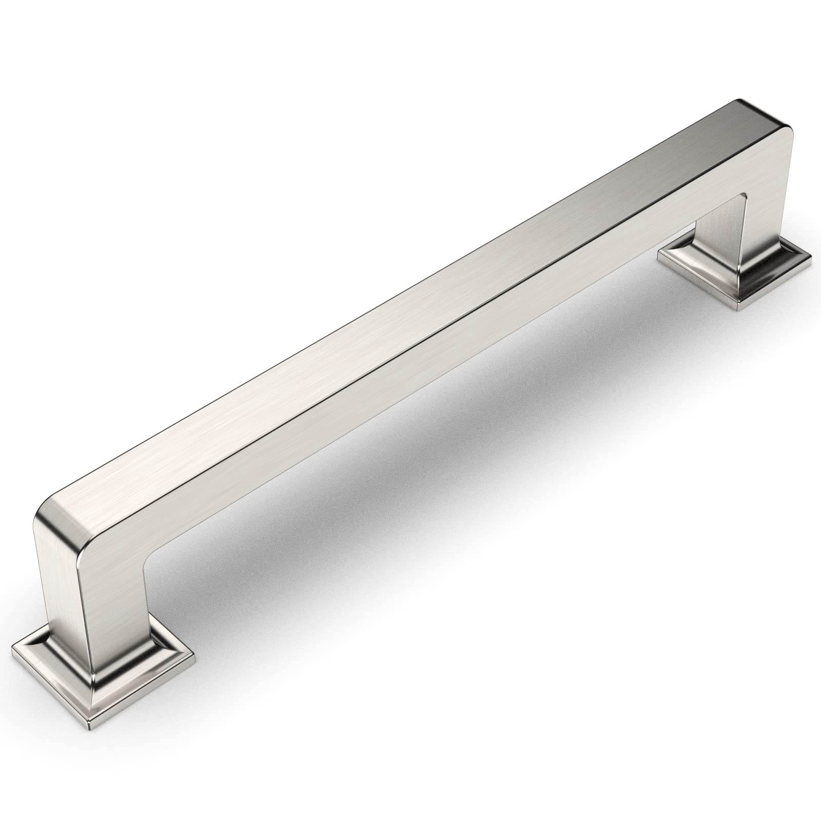 Amerdeco 25 Pack Brushed Satin Nickel Cabinet Pulls 5 Inch (128mm) Hole Centers - Modern Kitchen Cabinet Handles & Drawer Pulls for Cabinets, Cupboards, Dressers & Furniture Hardware (ZH0019) | Perfect for Home Renovation & DIY Projects