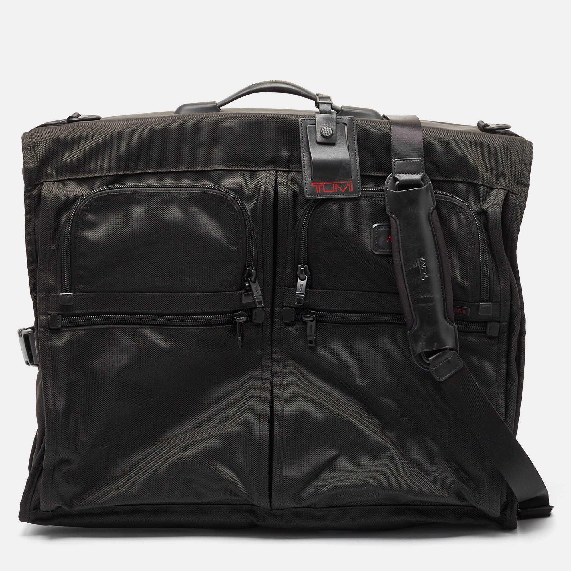 Durable Black Ballistic Nylon Suitcase with Plastic Frame - Perfect for Business Travel & Vacation Luggage