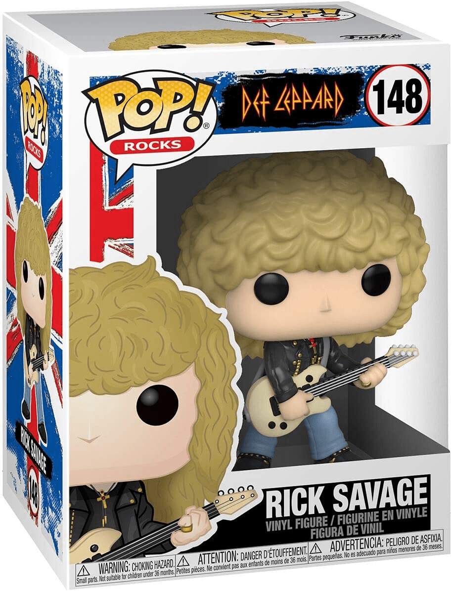 Def Leppard Rick Savage Funko Pop Vinyl Figure #148 - Official Music Band Collectible for Fans & Gift Ideas | Perfect for Display, Music Memorabilia Collections & Rock Enthusiasts