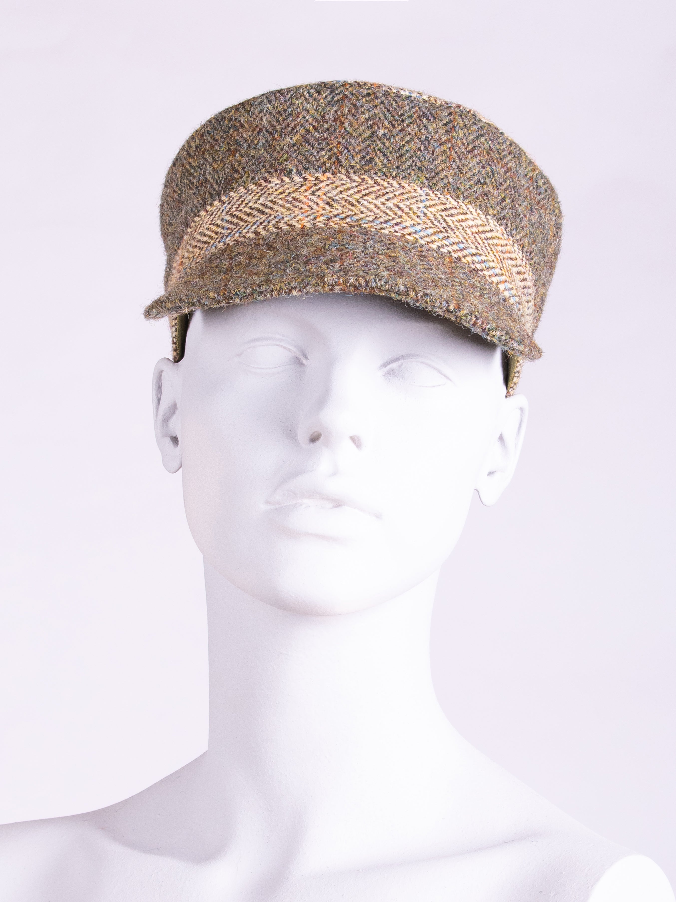Town and Country Cap in Moss Green & Beige - Stylish Outdoor Hat for Hiking, Camping & Casual Wear