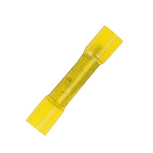 12 Pack 10 Gauge Yellow Heat Shrink Butt Connectors - Electrical Wire Terminals for Marine, Automotive & DIY Projects