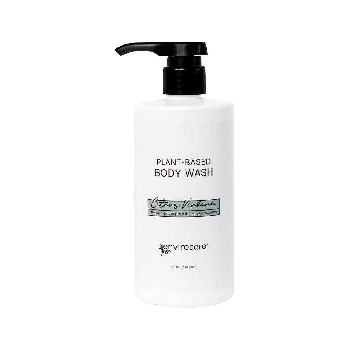 ENVIROCARE Plant Based Citrus Verbena Body Wash 500ml - Natural & Organic Shower Gel for Sensitive Skin - Refreshing & Hydrating Daily Cleanser for Women & Men - Perfect for Morning Shower & Spa Day
