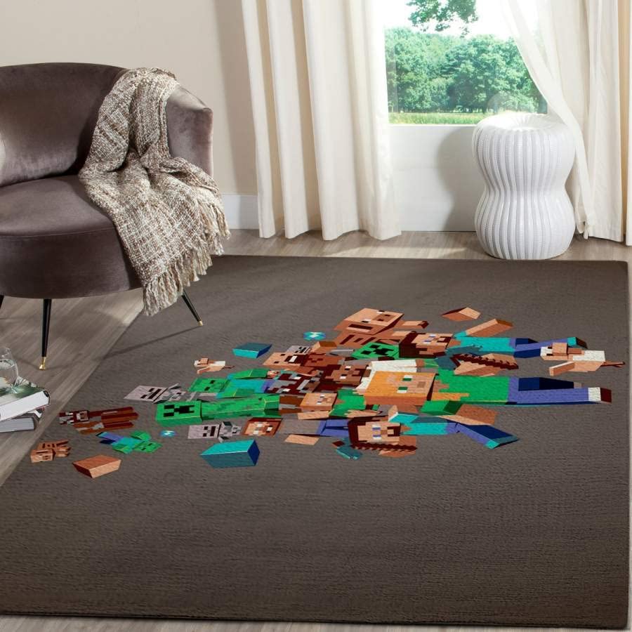Non-Slip Gaming Rug for Boys - Soft Video Game Themed Carpet for Bedroom, Living Room & Kitchen - Gamer Home Decor Floor Mat - Perfect for Esports, Streaming & Game Room Setup (PH020)