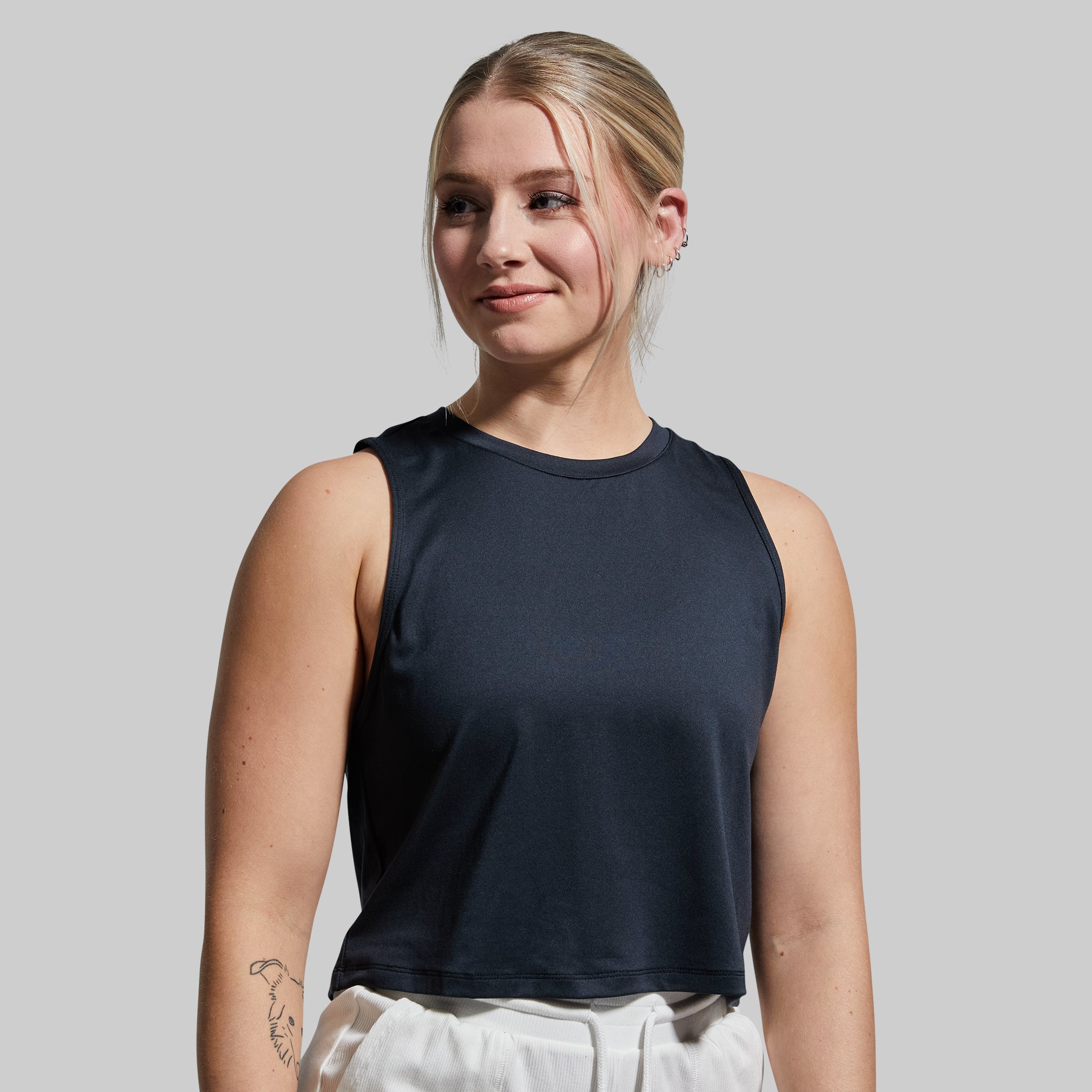 Subtle Flex Tank Top for Women - Soft Stretch Comfort Fit Workout Shirt (Black) - Perfect for Yoga, Gym & Casual Wear