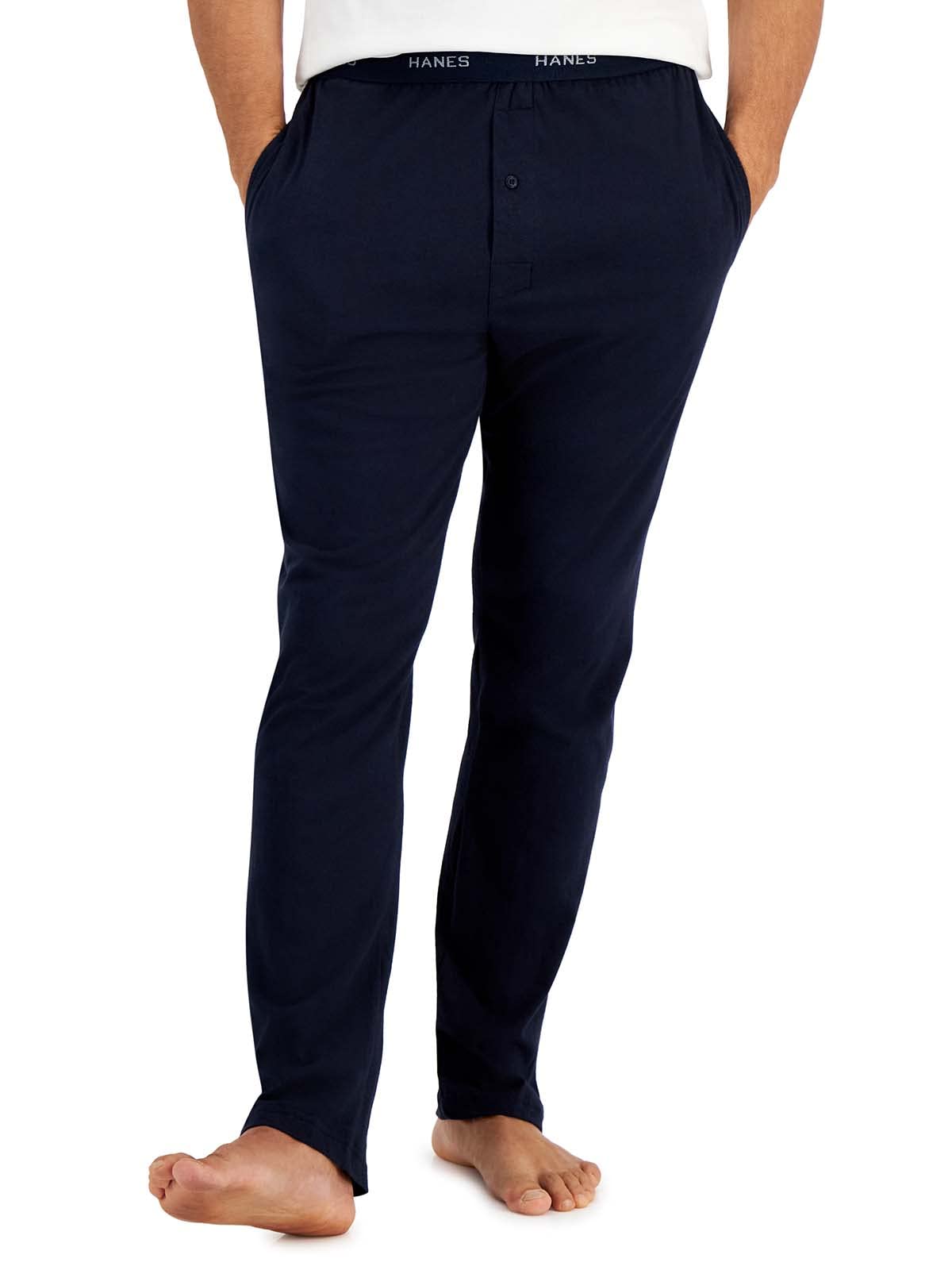 Hanes Men's & Big and Tall Elastic Waist Knit Pants - Comfortable Lounge & Sleep Pants for Relaxing at Home