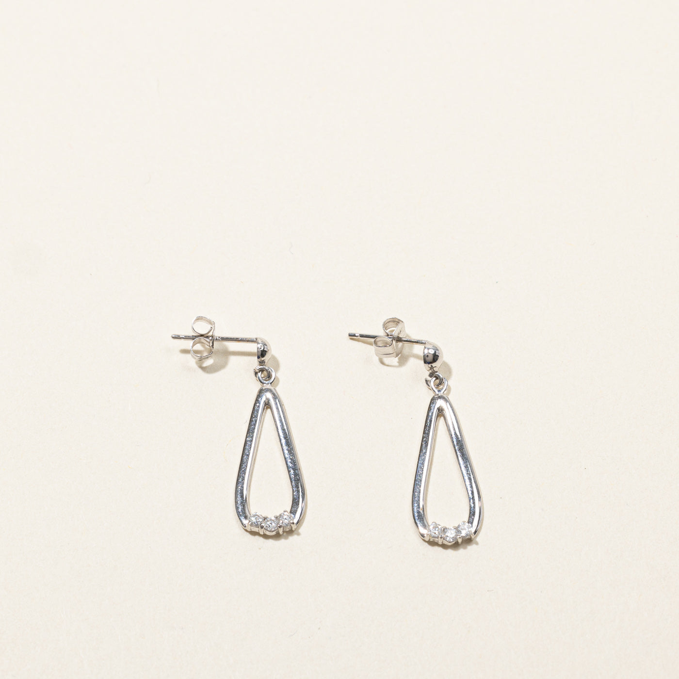 0.06ctw Diamond Dangle Earrings for Women - Elegant Cubic Zirconia Drop Earrings for Party, Wedding & Evening Wear