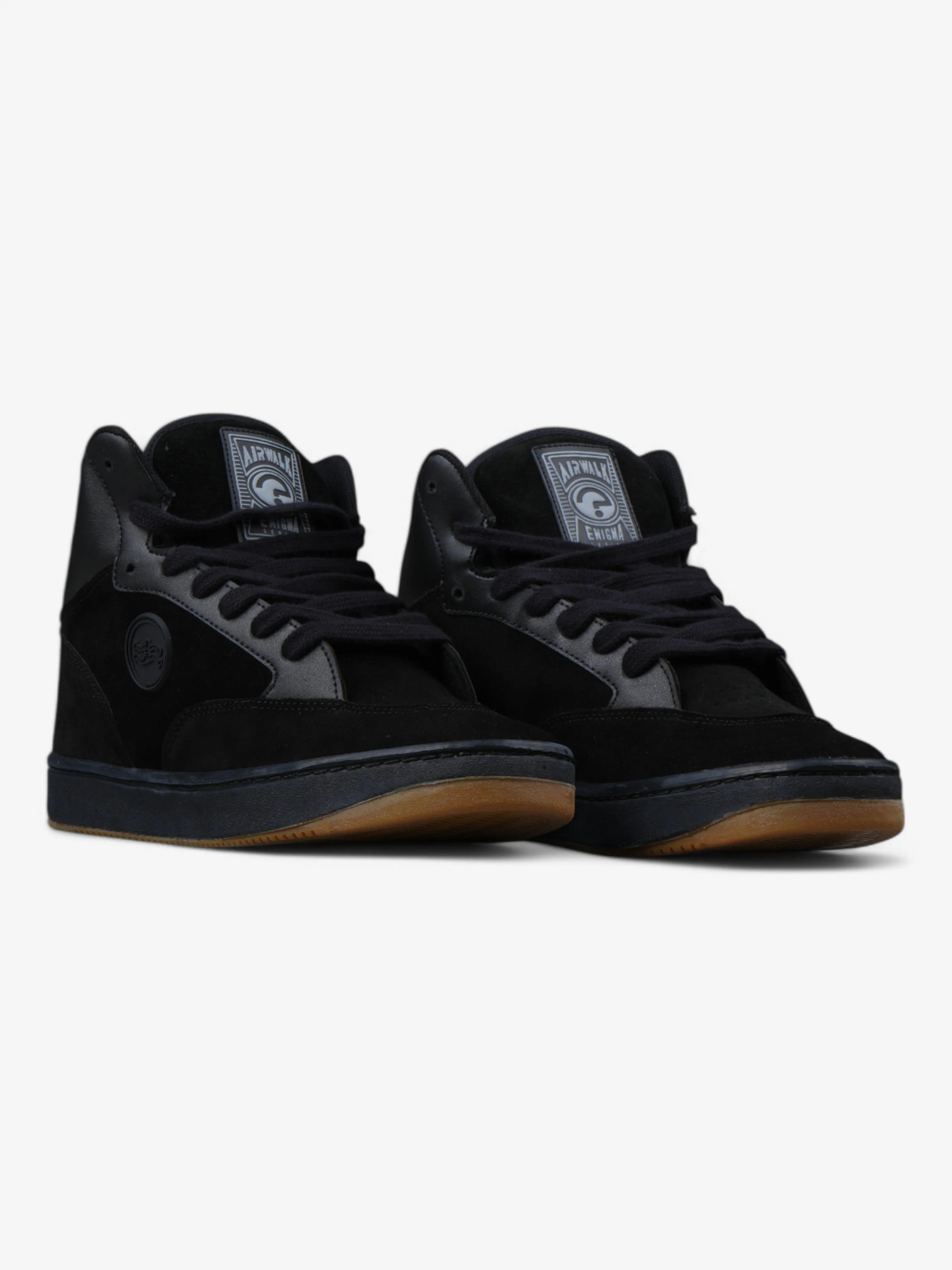 Airwalk Enigma Black & Brown Sneakers - Comfortable Casual Shoes for Men & Women - Perfect for Walking, Running, and Everyday Wear