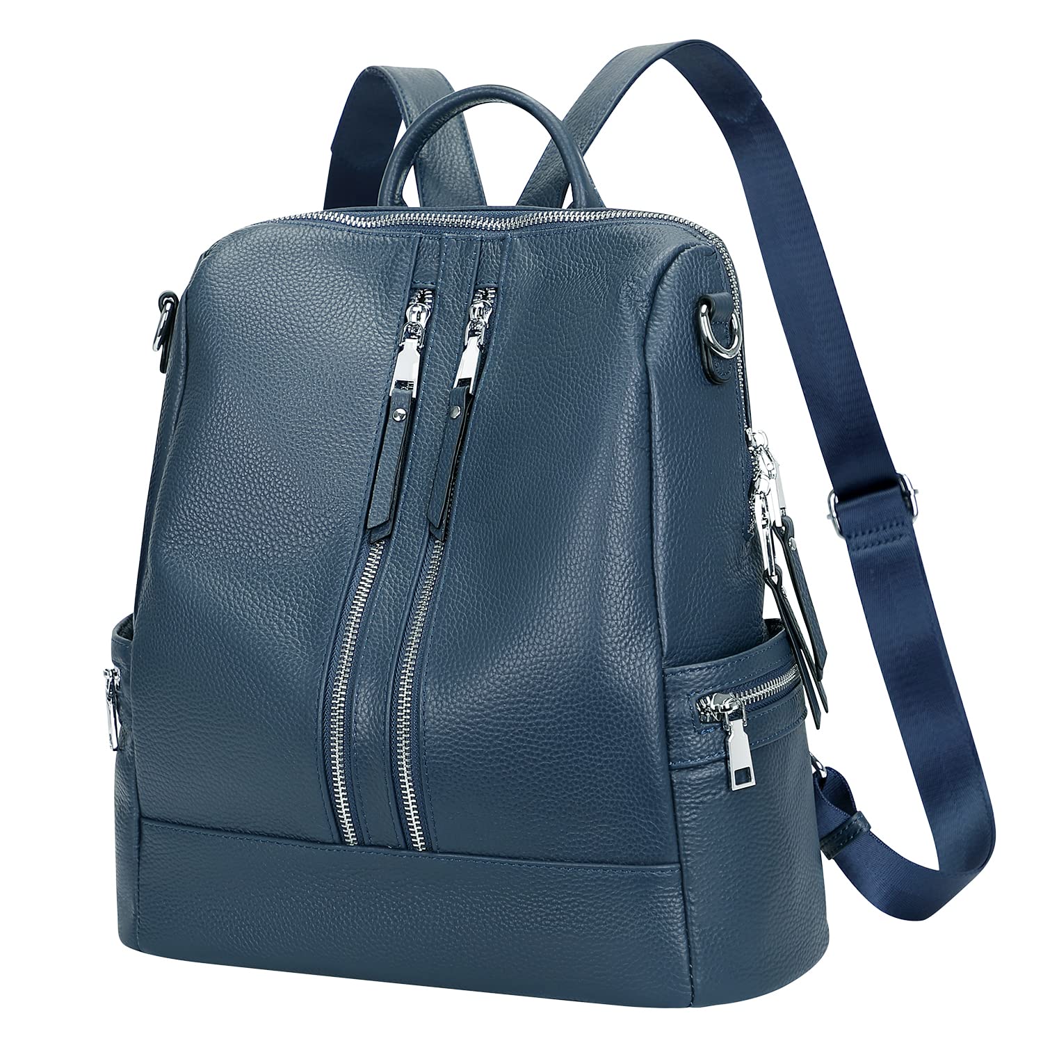 Genuine Leather Backpack Purse for Women - Convertible Shoulder Bag & Crossbody Bag with Laptop Compartment - Perfect for Work, Travel & Daily Use