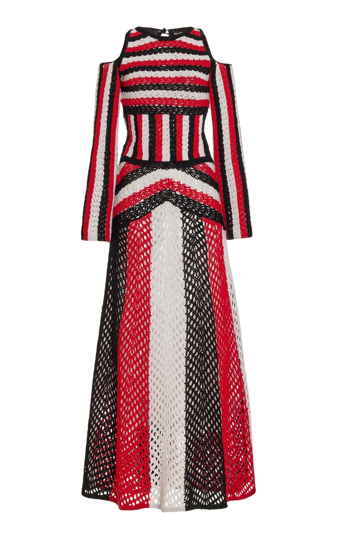 Stylish Carr Macrame Dress in Red Multi Wool - Boho Chic Summer Outfit for Beach Parties & Casual Wear