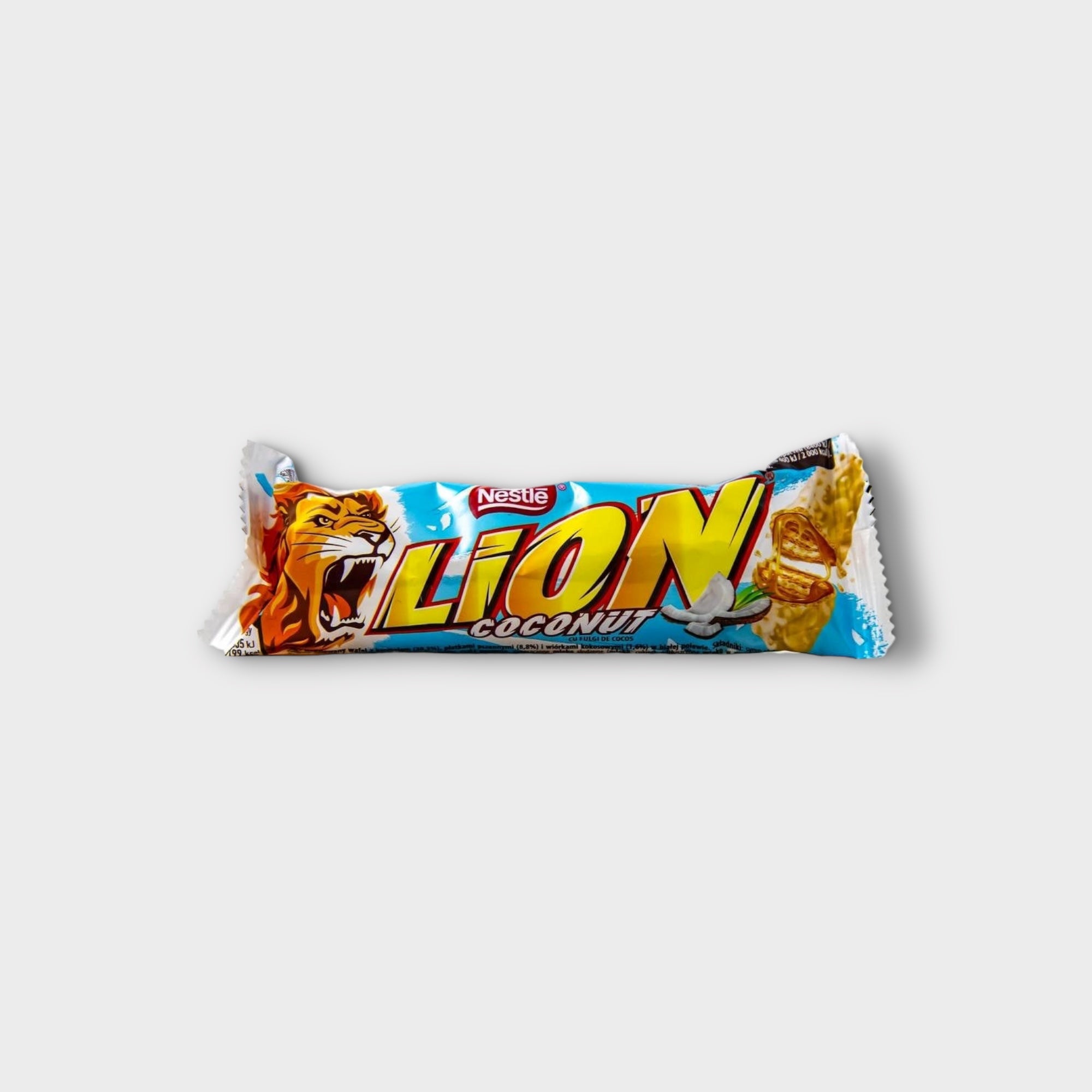 Lion Bar Coconut Chocolate Candy - Delicious Coconut Flavor Snack Bars for Energy Boost - Perfect for Hiking, Camping & On-the-Go Snacking
