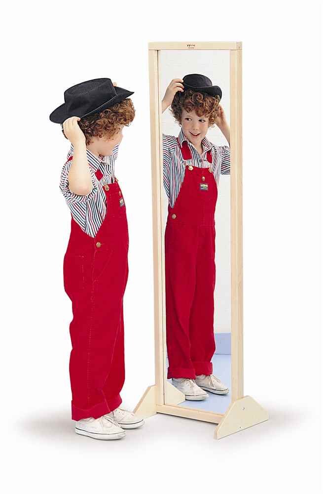 Whitney Brothers Adjustable Vertical and Horizontal Mirror with Stand - Perfect for Kids' Rooms, Playrooms, and Montessori Classrooms