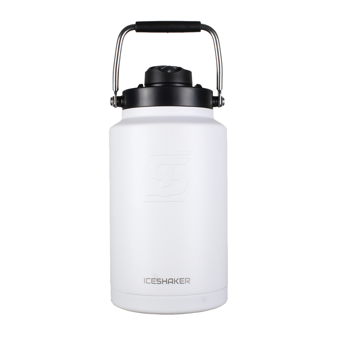 Custom White 1 Gallon Jug - BPA Free Plastic Water Bottle for Camping, Sports, Gym & Outdoor Activities