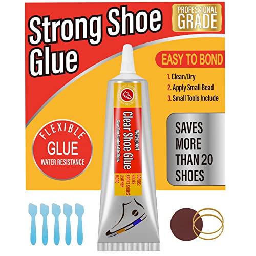 Best Shoe Glue for Sole Repair - Evatage Waterproof Shoe Adhesive Kit | Fix Sneakers, Boots, Leather Handbags & Heels | Strong Bonding for DIY Shoe Repair at Home