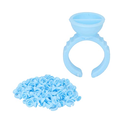 Professional Eyelash Extension Glue Rings - Blue Glue Remover Cups for Lash Technicians - Perfect for Removing Excess Glue During Eyelash Extension Application