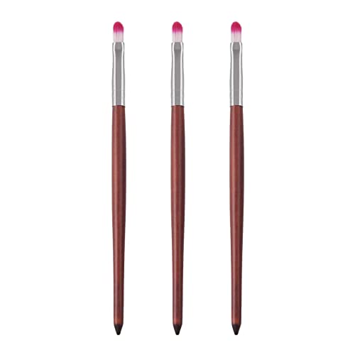 3-Piece Synthetic Makeup Brush Set for Concealer, Foundation & Eyeshadow - Perfect for Loose Powder & Lip Gloss Application