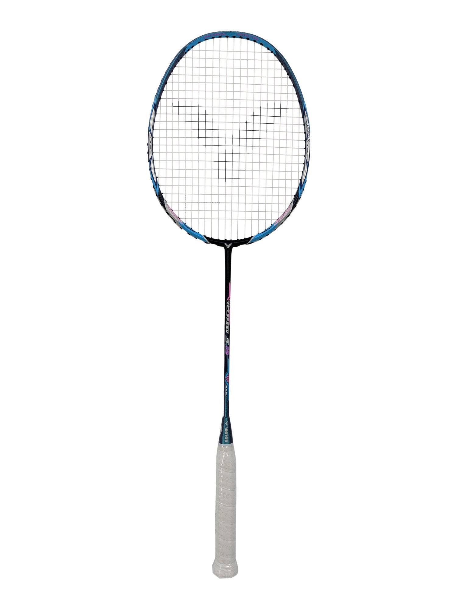 Victor Jetspeed S 12 M (JS 12 M) Badminton Racket - Professional Carbon Fiber Shuttlecock Racket for Men & Women - Perfect for Singles & Doubles Matches, Training Sessions